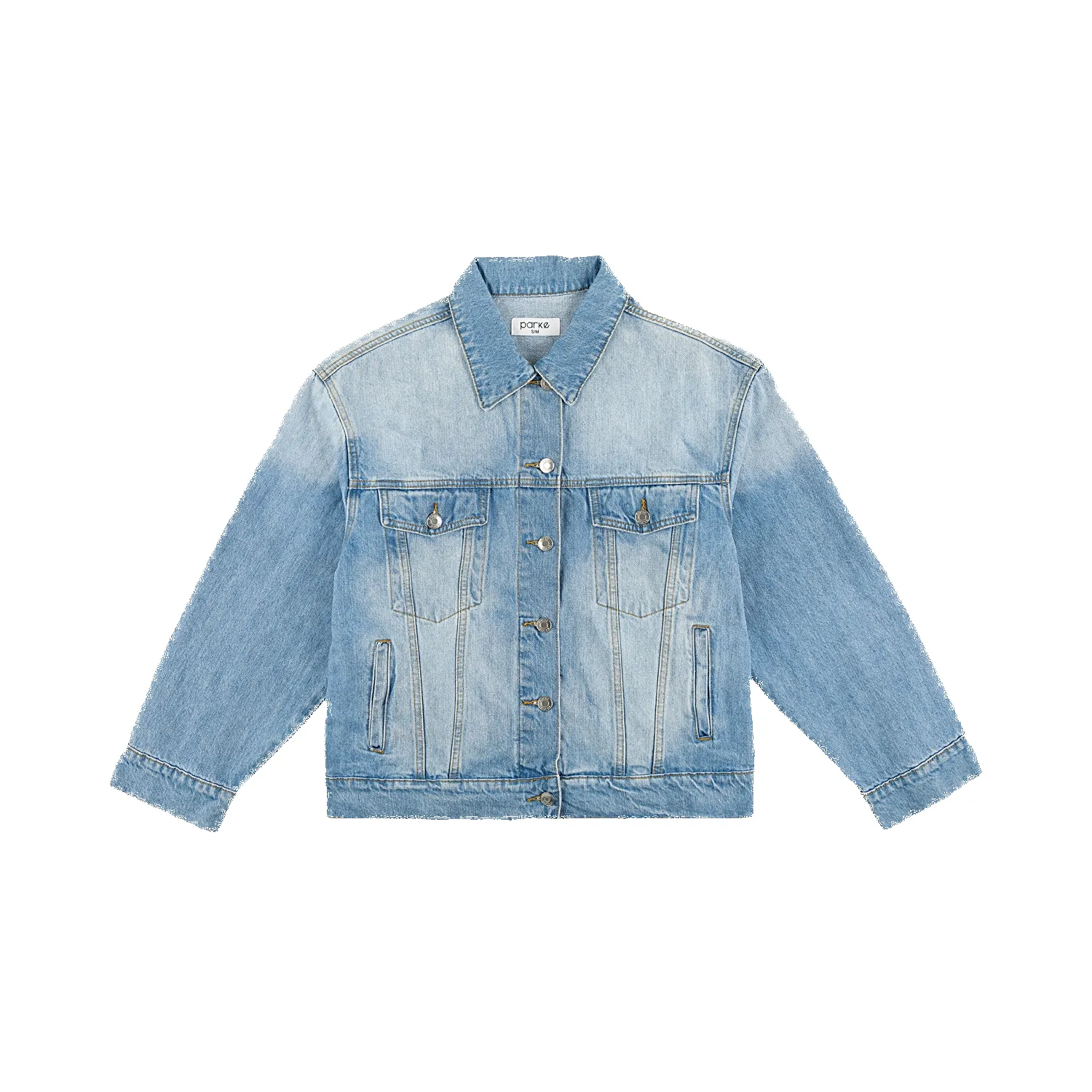 Light Wash Oversized Jean Jacket sold by Parke Official