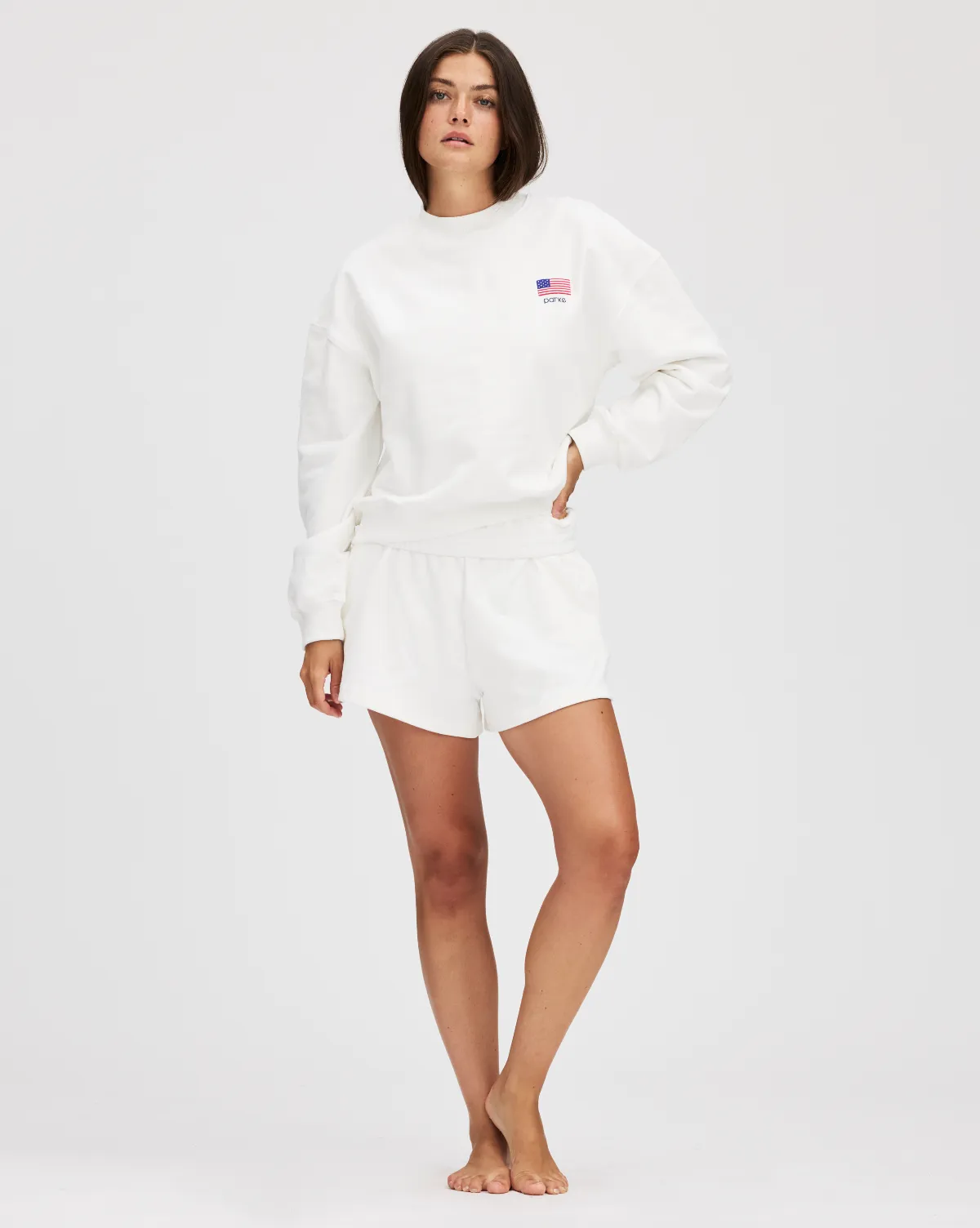 Flag Shrunken Mockneck Sweatshirt sold by Parke Official product image thumbnail 2