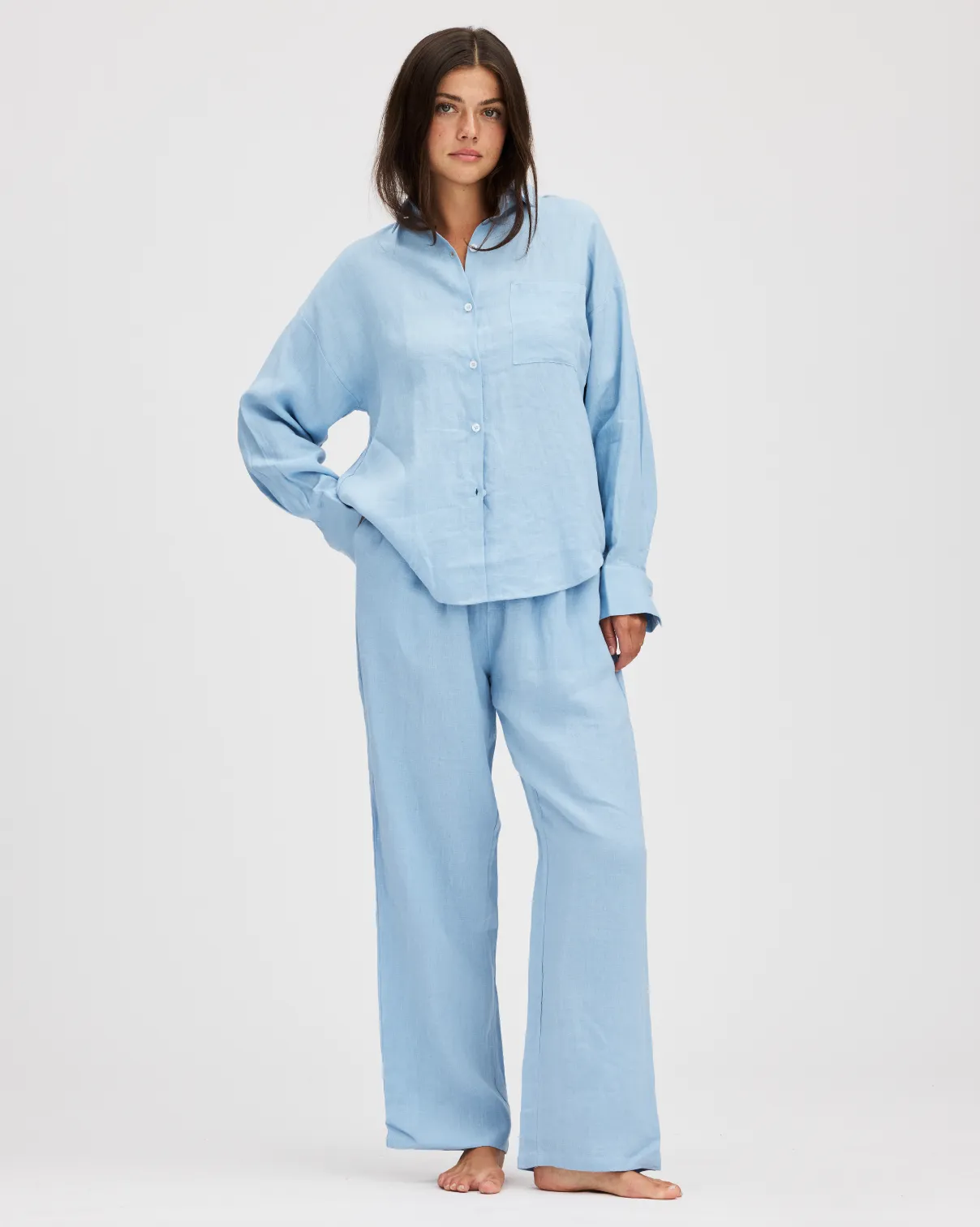 Linen Boyfriend Button Down sold by Parke Official product image thumbnail 4