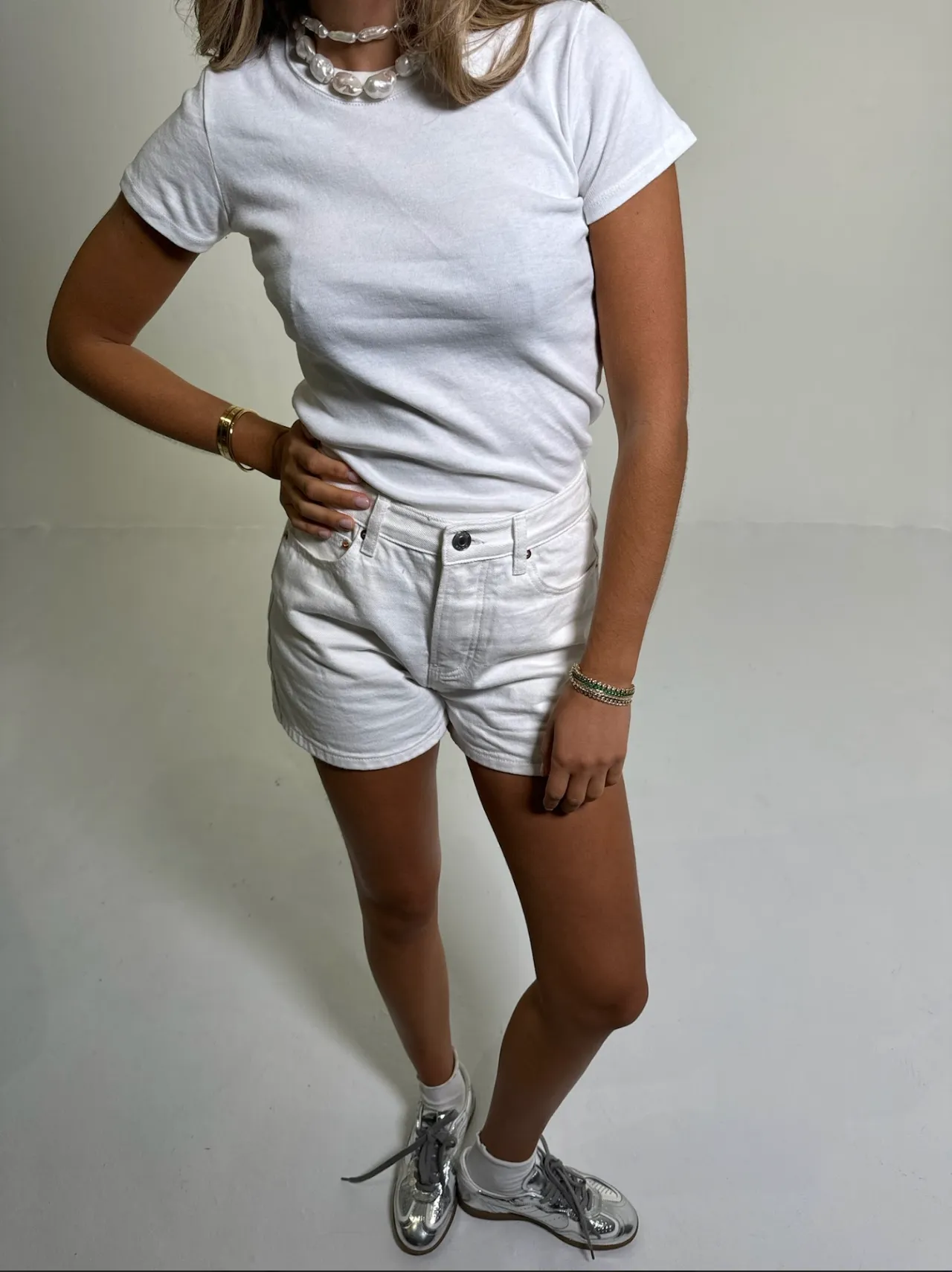 White 90's Shorts sold by Parke Official product image thumbnail 4
