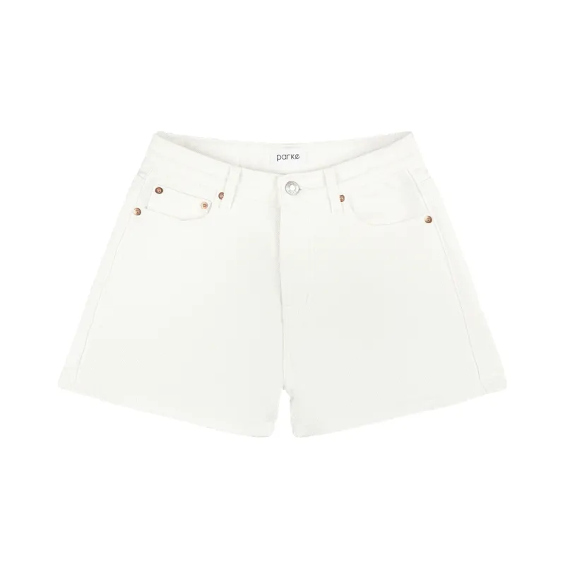 White 90's Shorts sold by Parke Official