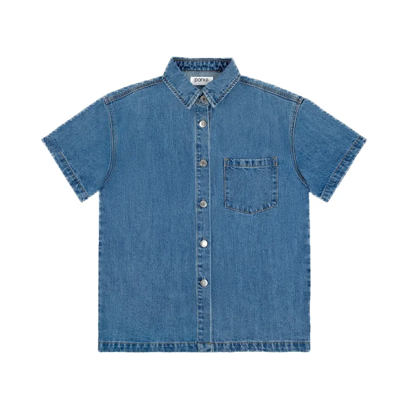 Short Sleeve Denim Shirt sold by Parke Official