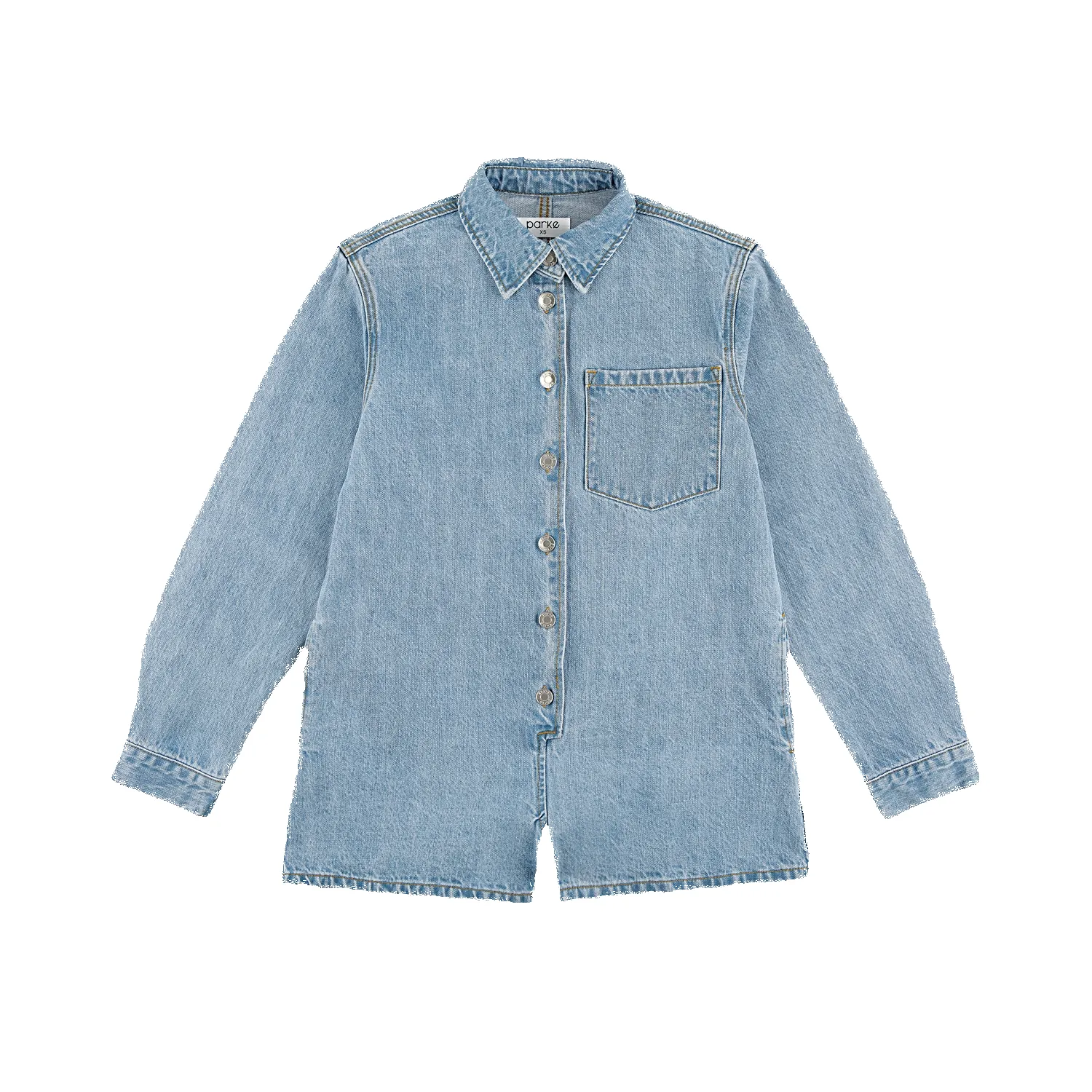 Long Sleeve Denim Romper sold by Parke Official product image thumbnail 3