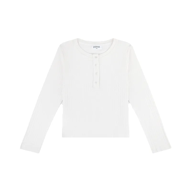 Pointelle Henley sold by Parke Official