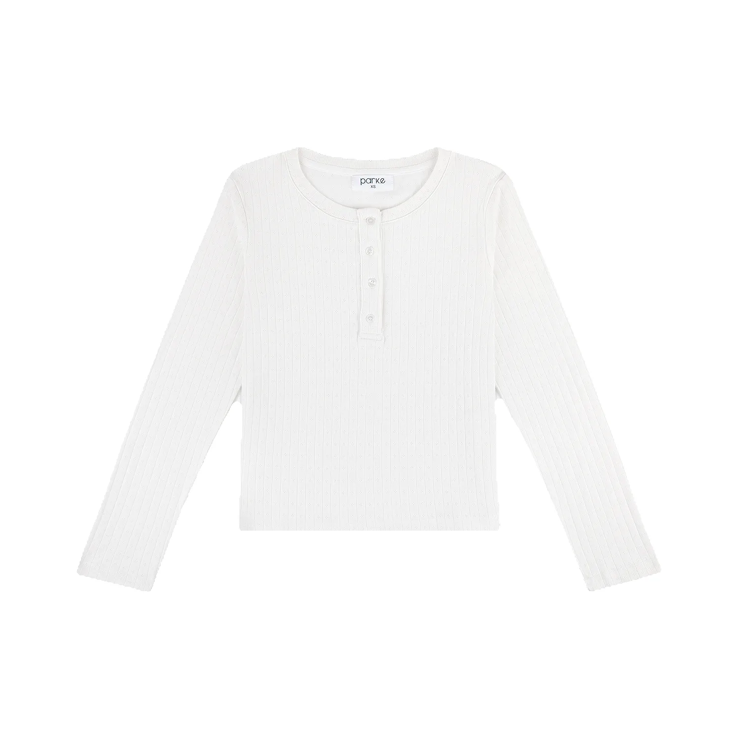 Pointelle Henley sold by Parke Official