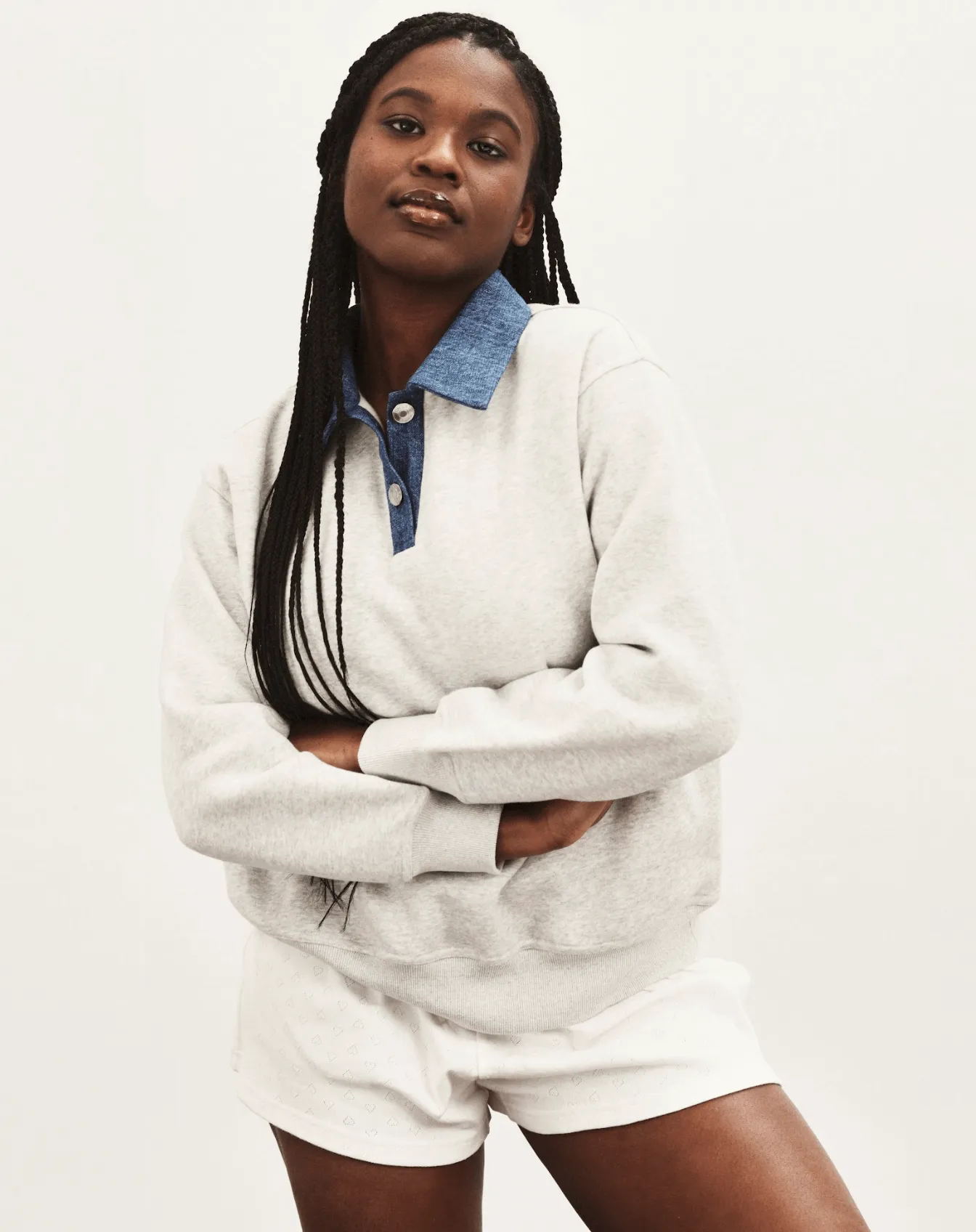 Denim Collar Sweat Rugby sold by Parke Official product image thumbnail 3