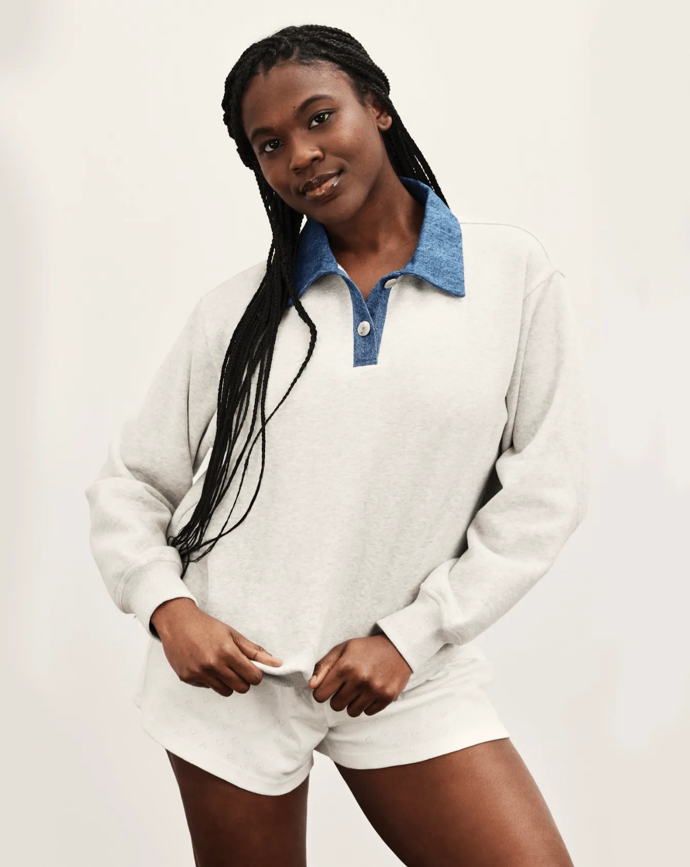 Denim Collar Sweat Rugby sold by Parke Official product image thumbnail 2