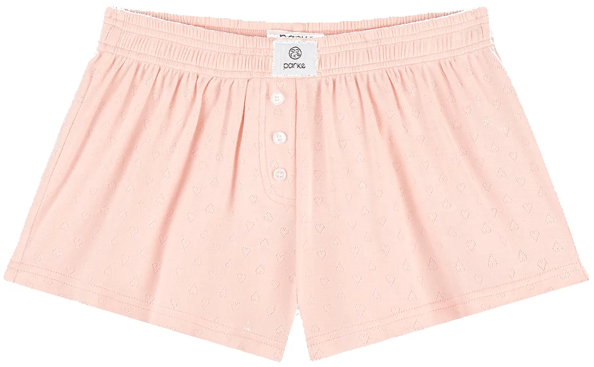 Heart Pointelle Boxer Shorts sold by Parke Official