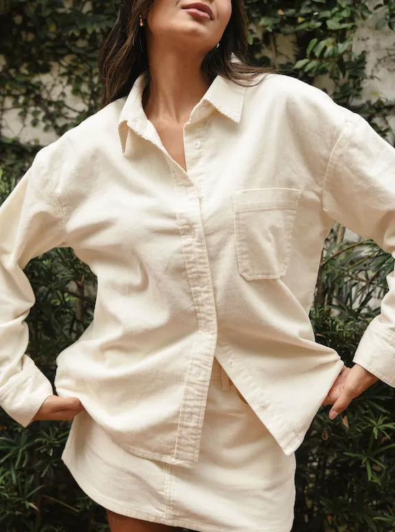 Corduroy Shirt - Cream sold by Parke Official product image thumbnail 2