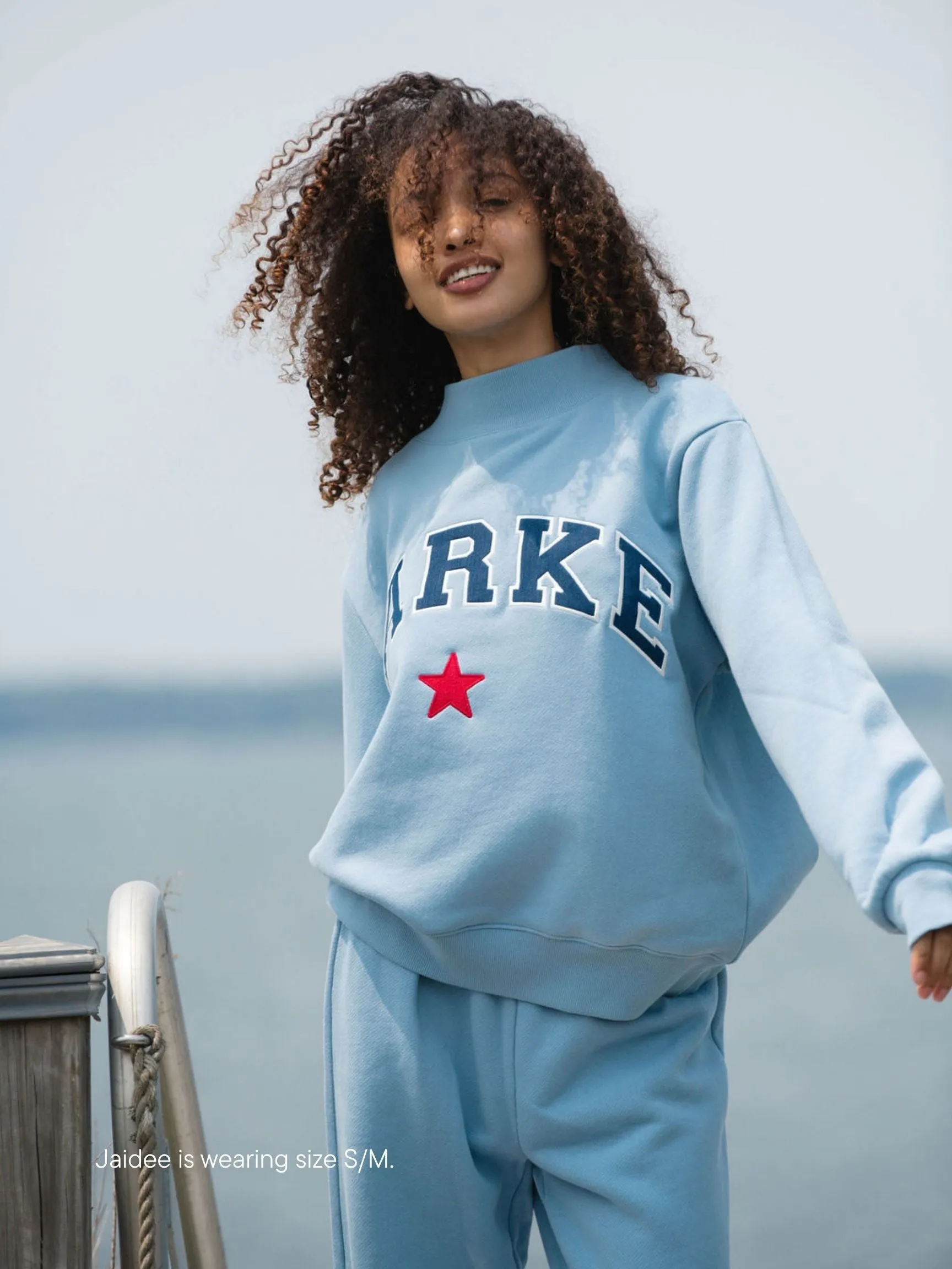 Varsity Star Mockneck - Sky Denim sold by Parke Official product image thumbnail 3