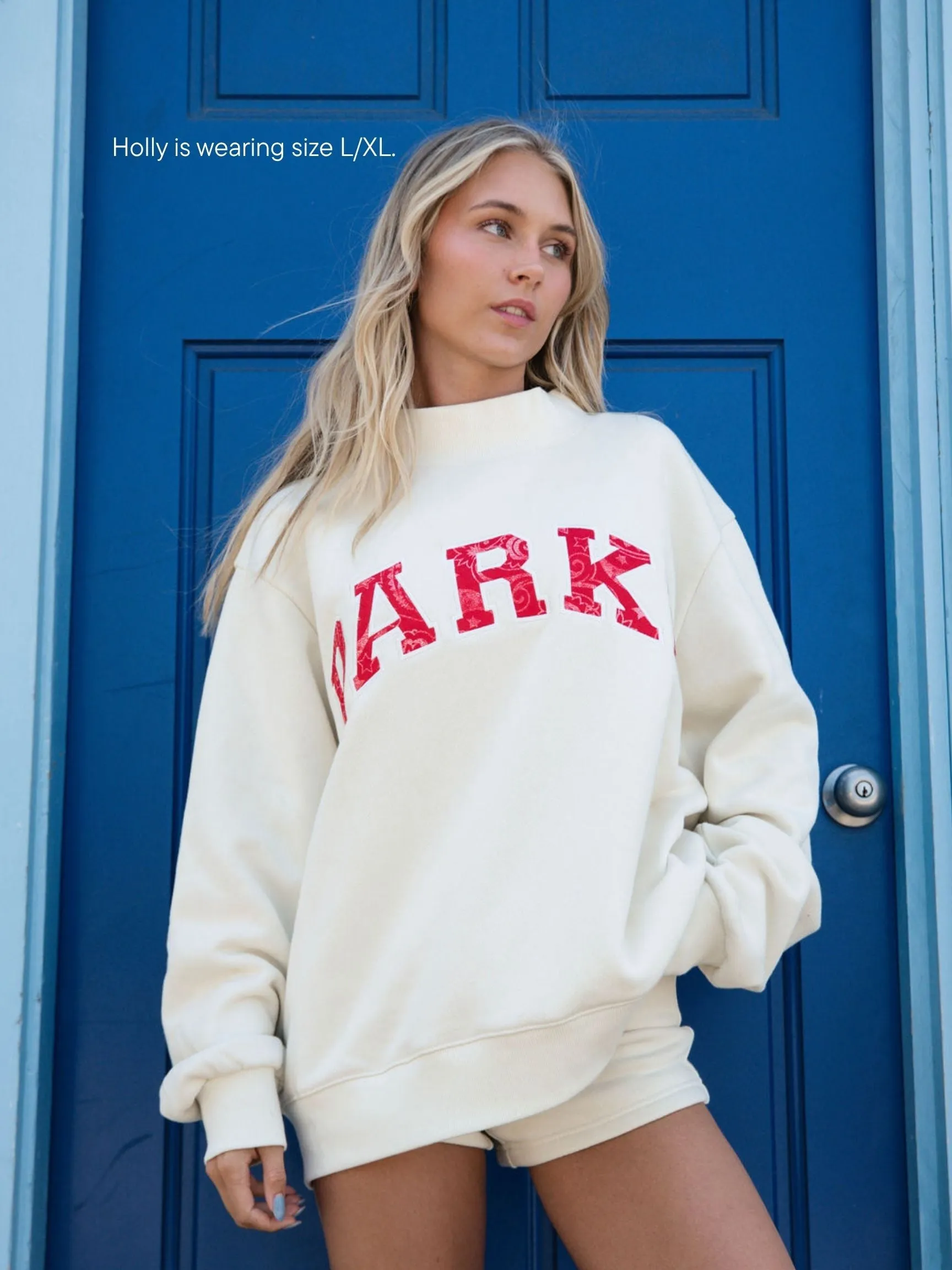Varsity Mockneck - Cream + Red Paisley sold by Parke Official product image thumbnail 4