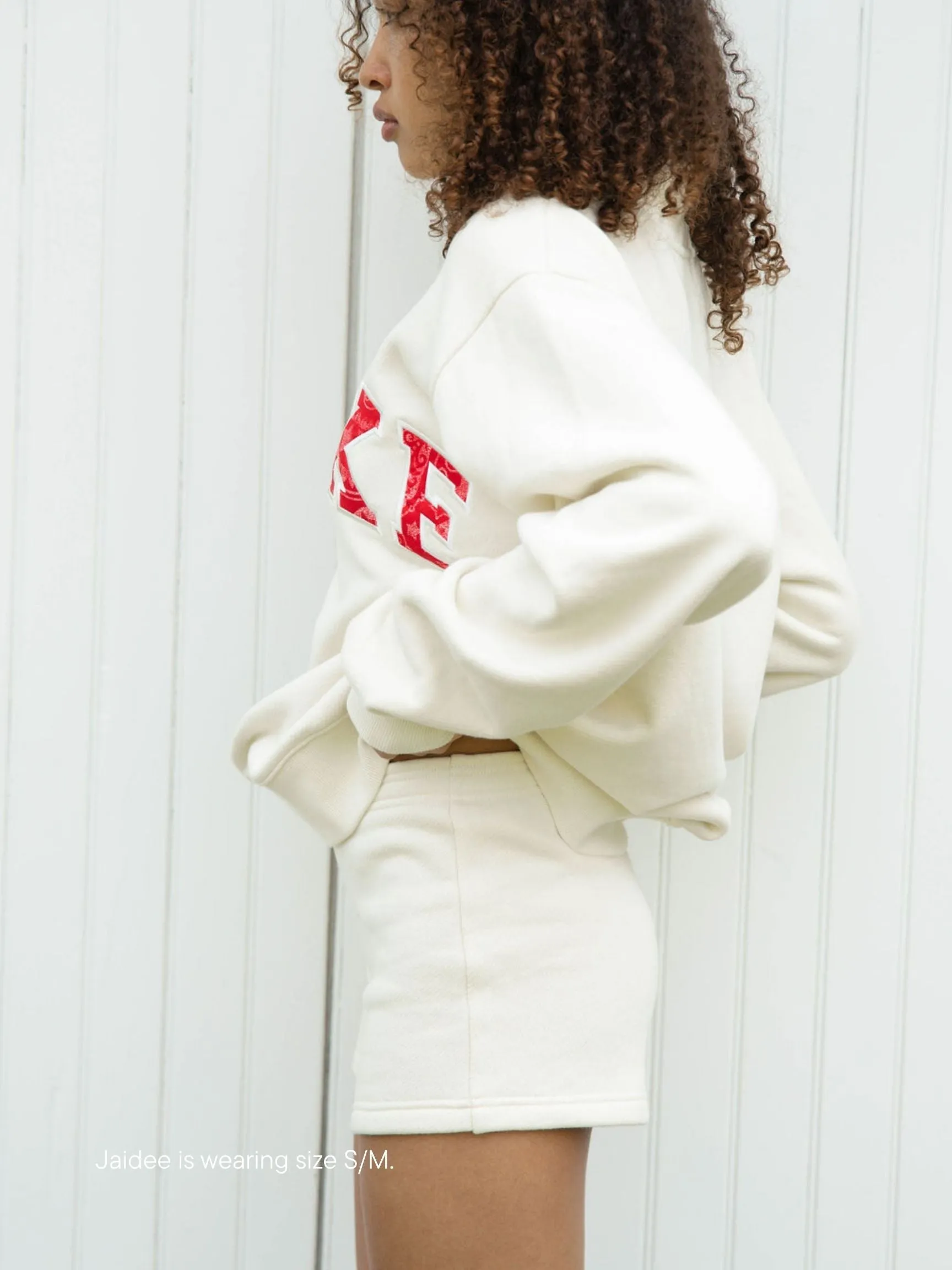 Varsity Mockneck - Cream + Red Paisley sold by Parke Official product image thumbnail 3