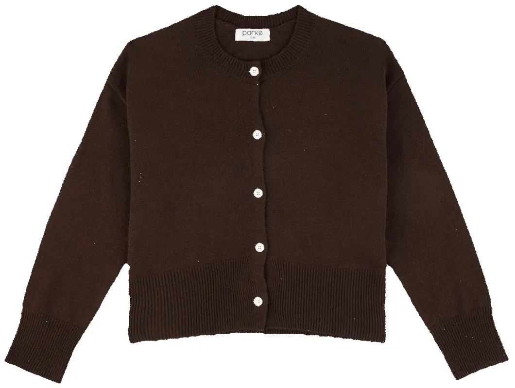 Cardigan - Chocolate Brown sold by Parke Official