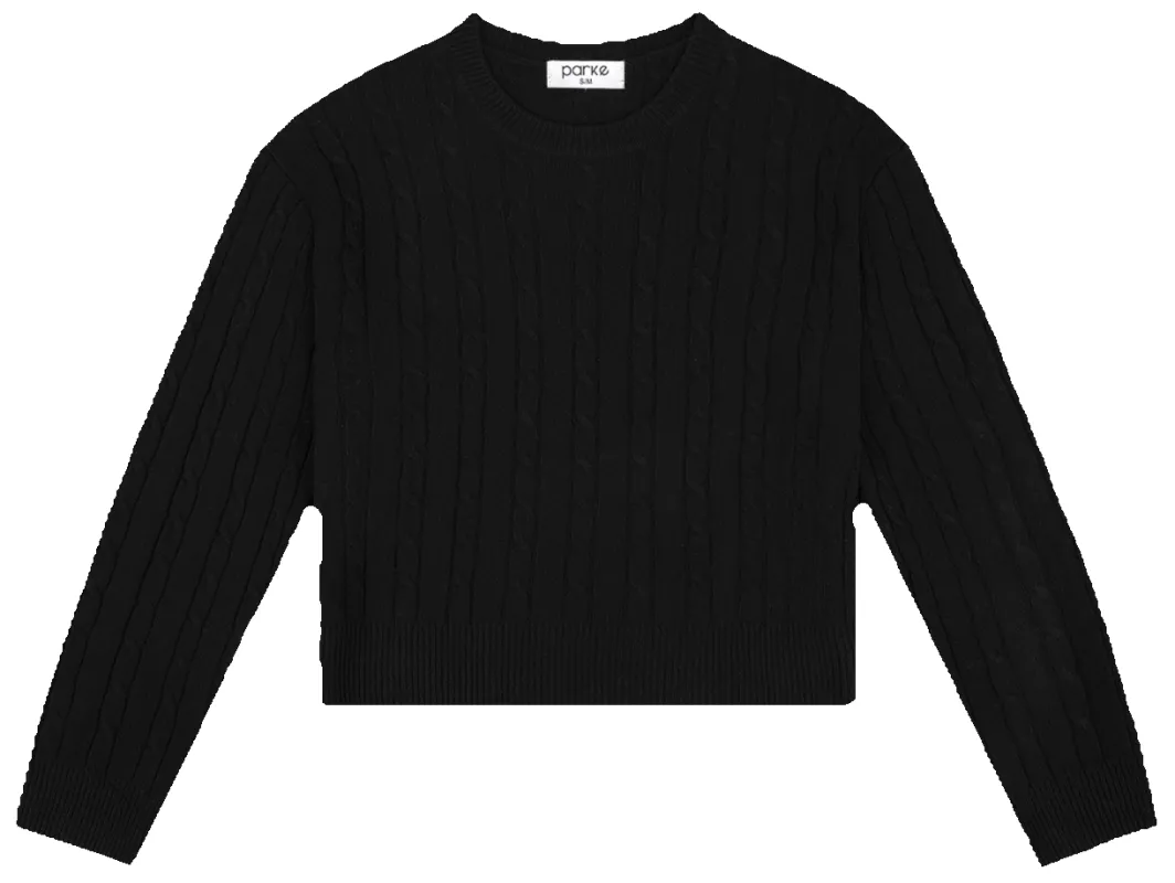 Cable Knit Sweater - Black sold by Parke Official