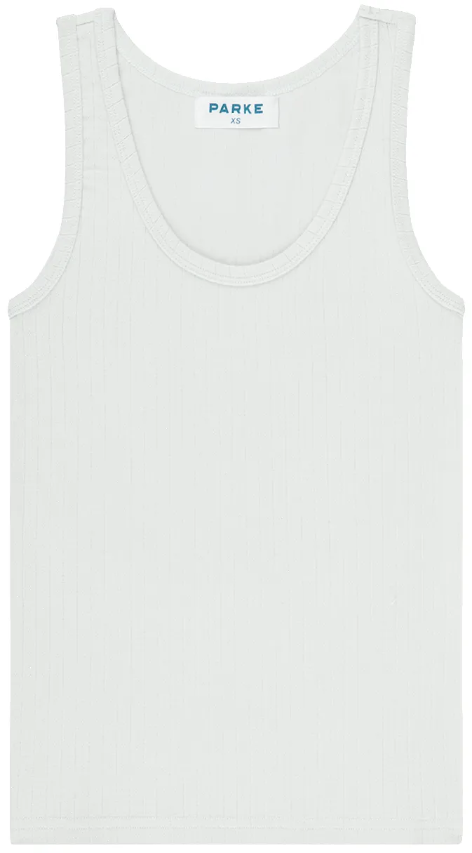 Pointelle Tank - Something Blue sold by Parke Official