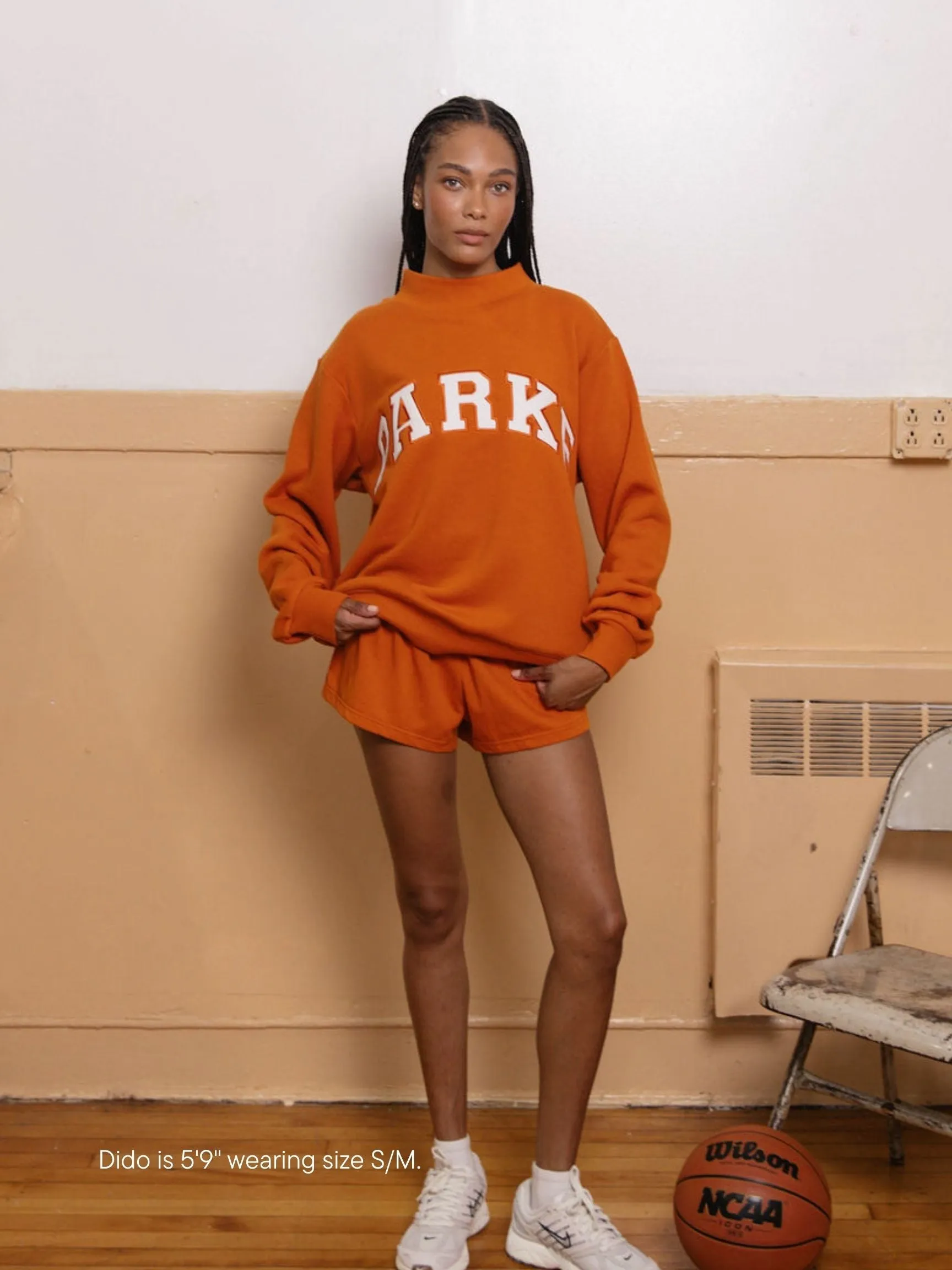 Varsity Mockneck - Amber + White sold by Parke Official product image thumbnail 2