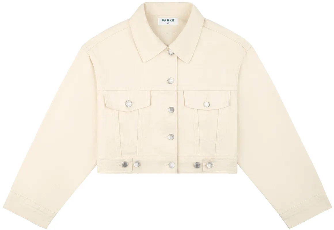 Adjustable Denim Jacket - Cream sold by Parke Official