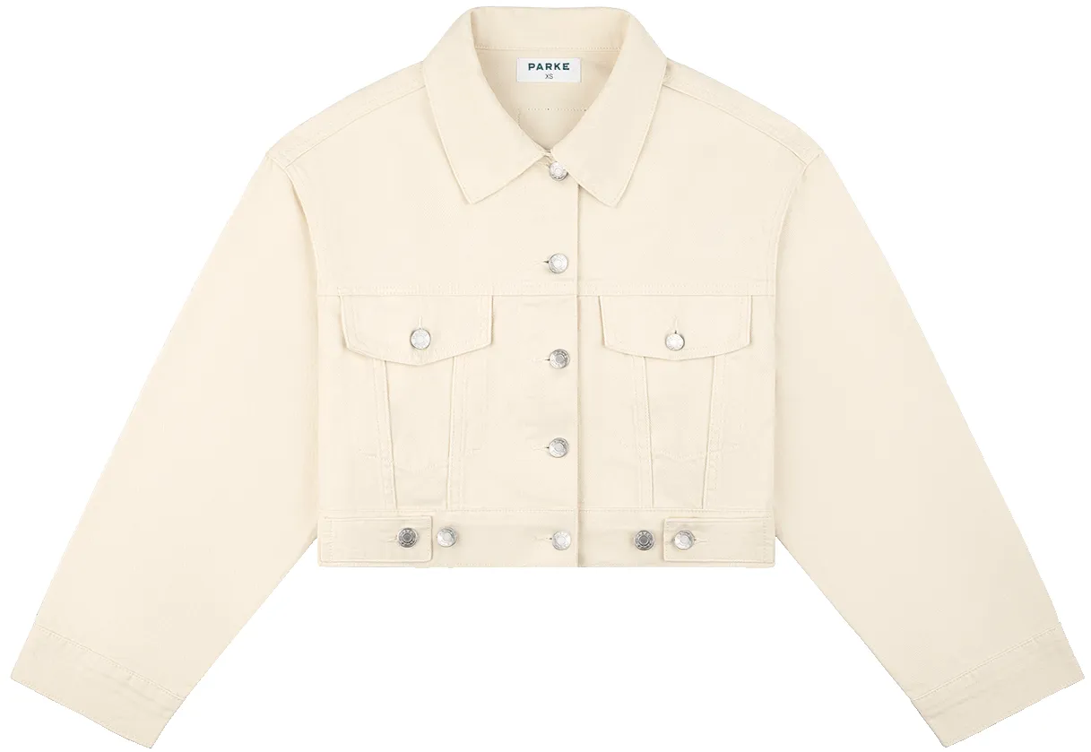 Adjustable Denim Jacket - Cream sold by Parke Official
