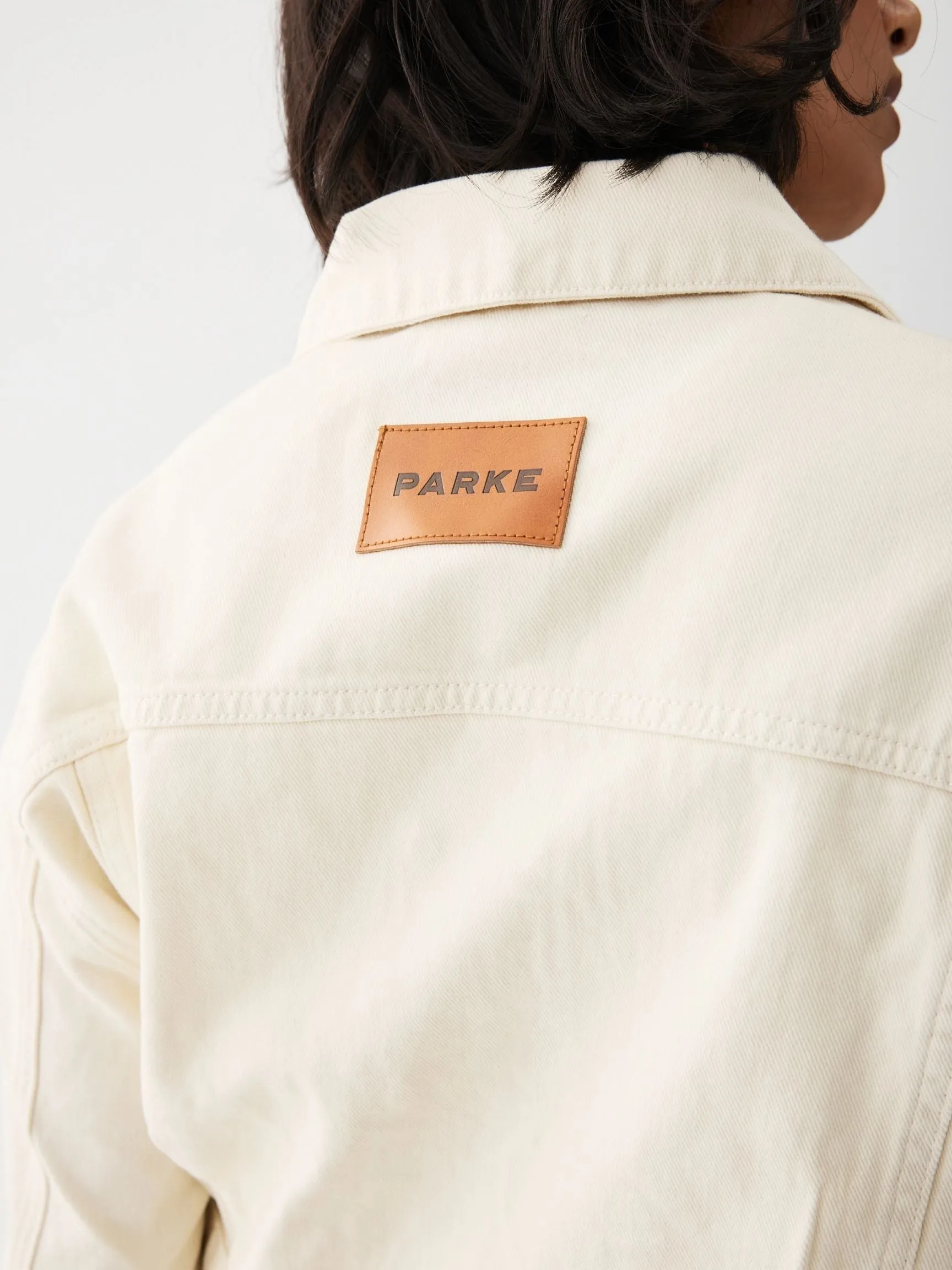 Adjustable Denim Jacket - Cream sold by Parke Official product image thumbnail 3