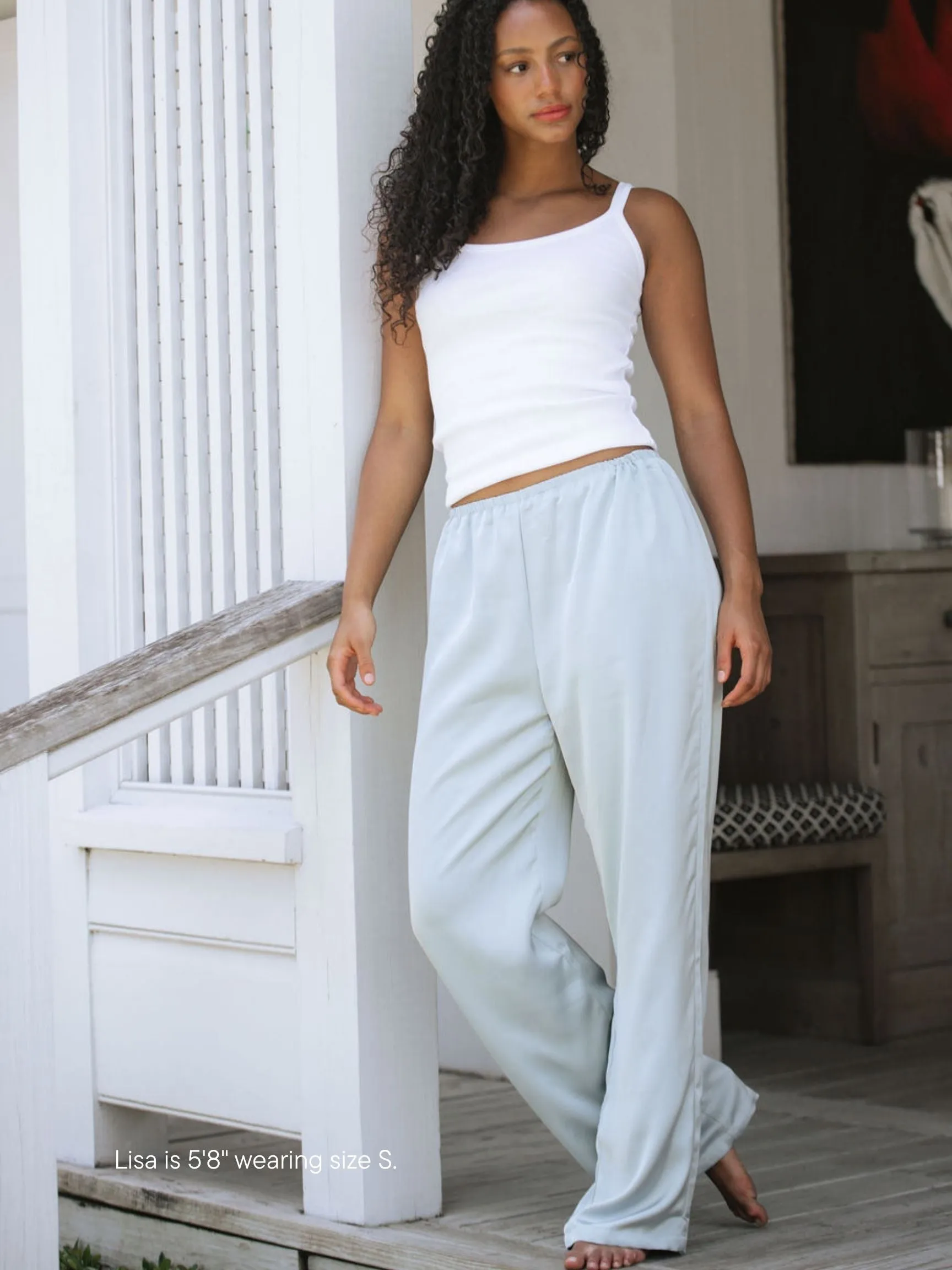 Satin Pants - Something Blue sold by Parke Official product image thumbnail 4