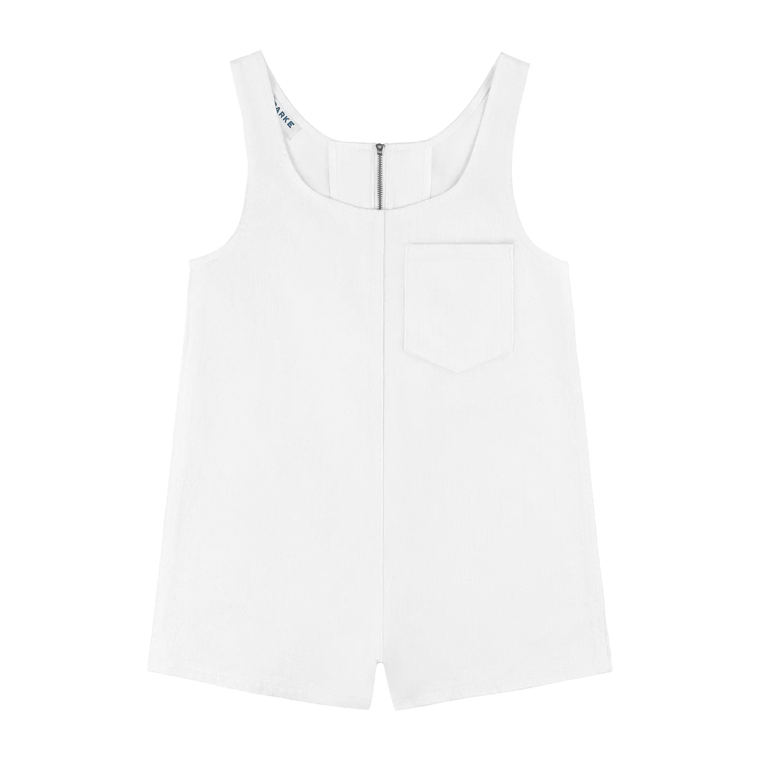 Tank Top Denim Romper - White sold by Parke Official