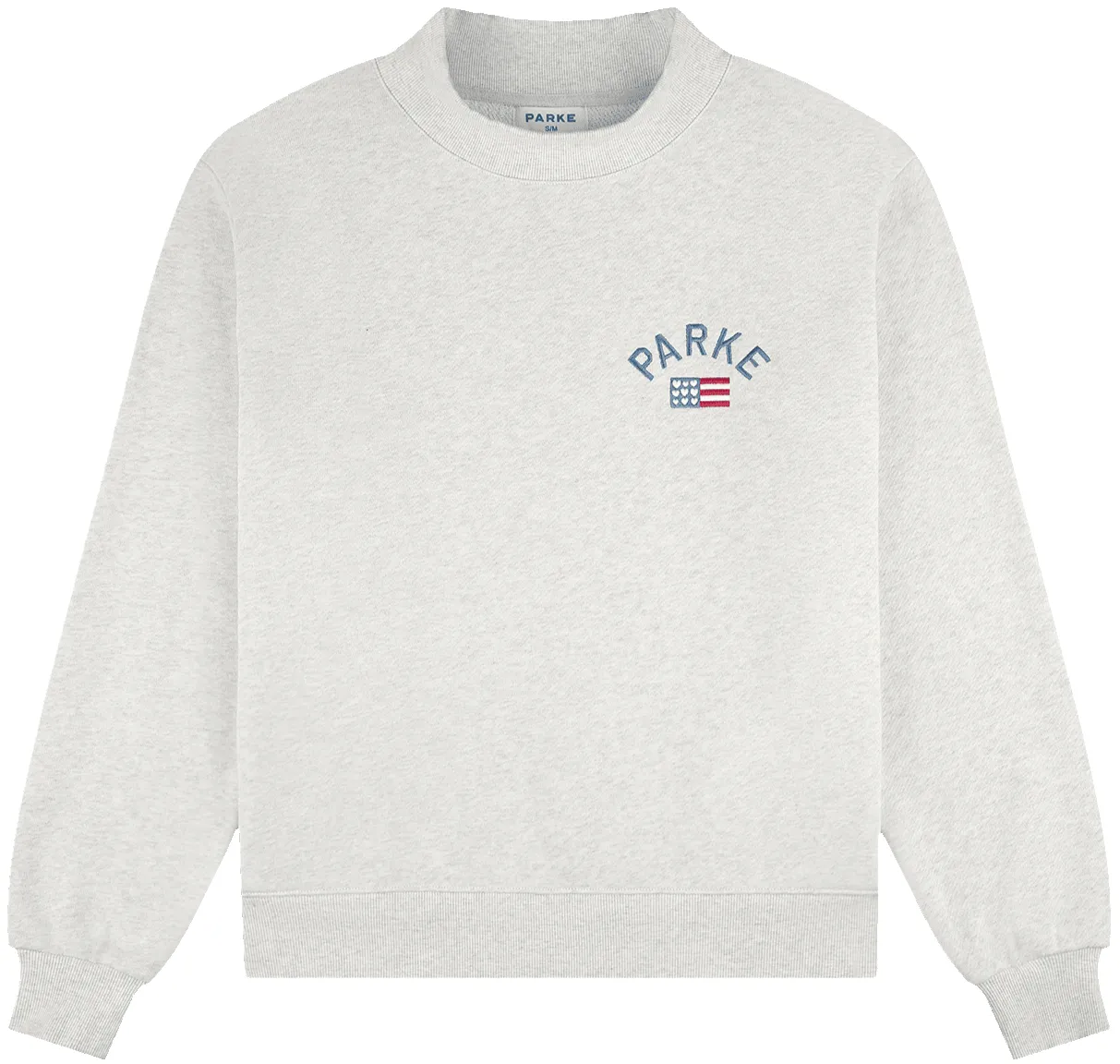 Flag Mockneck - Heather Grey sold by Parke Official