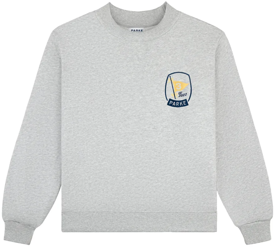 Embroidered Birthday Mockneck - Classic Grey sold by Parke Official