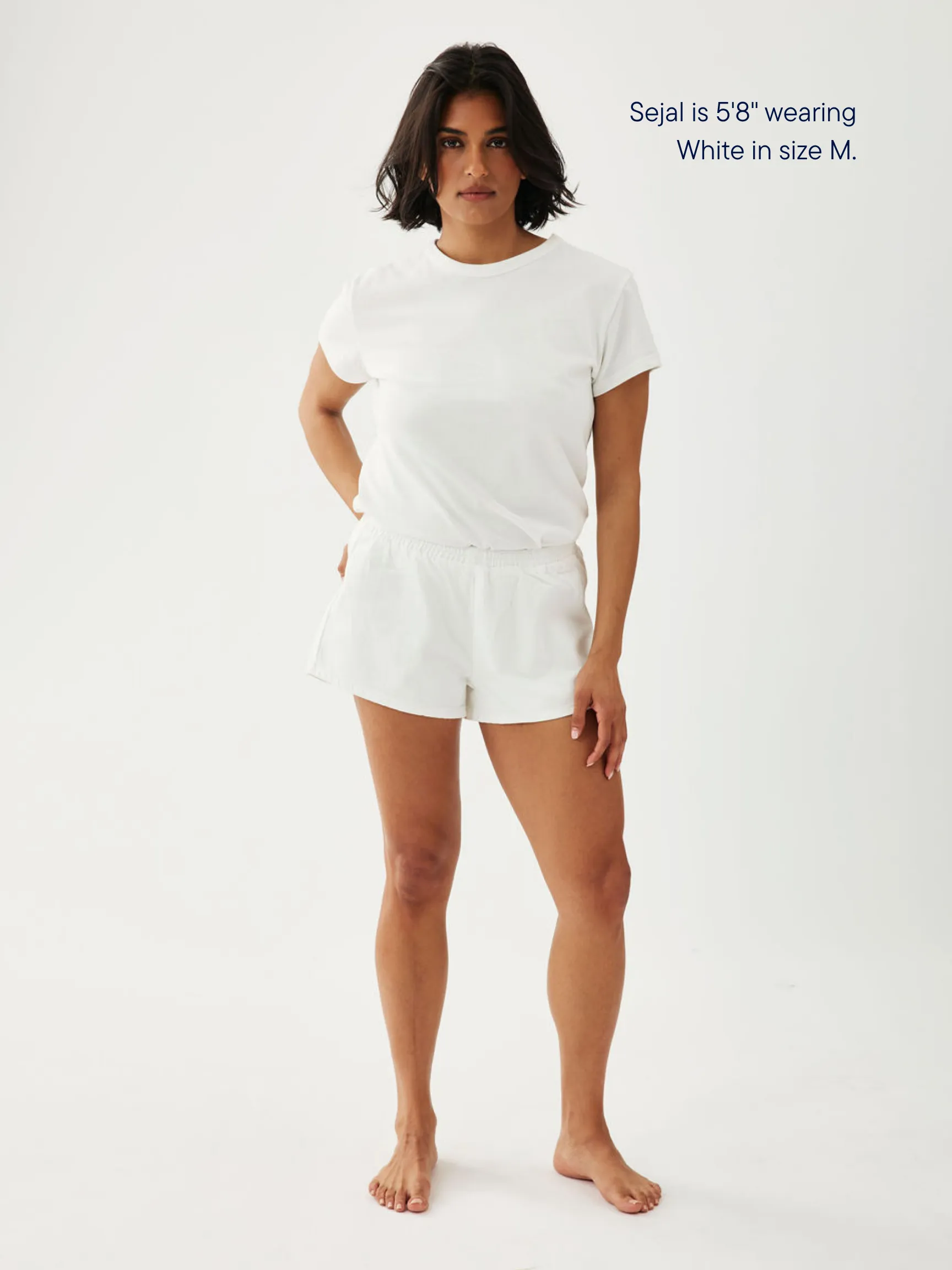 Elastic Denim Short - White sold by Parke Official product image thumbnail 2