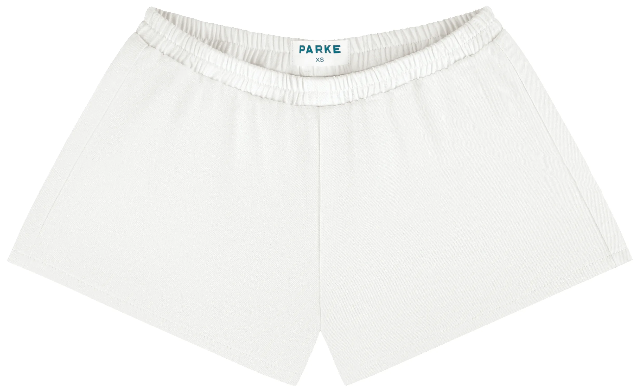 Elastic Denim Short - White sold by Parke Official