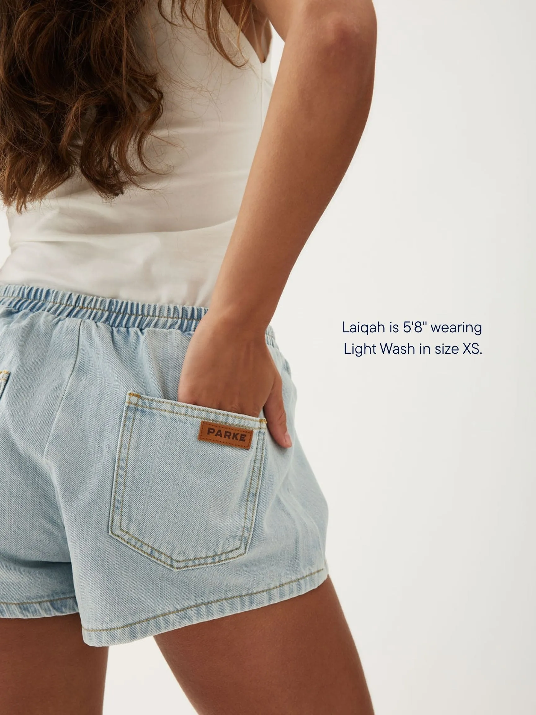 Elastic Denim Short - Light Wash sold by Parke Official product image thumbnail 3