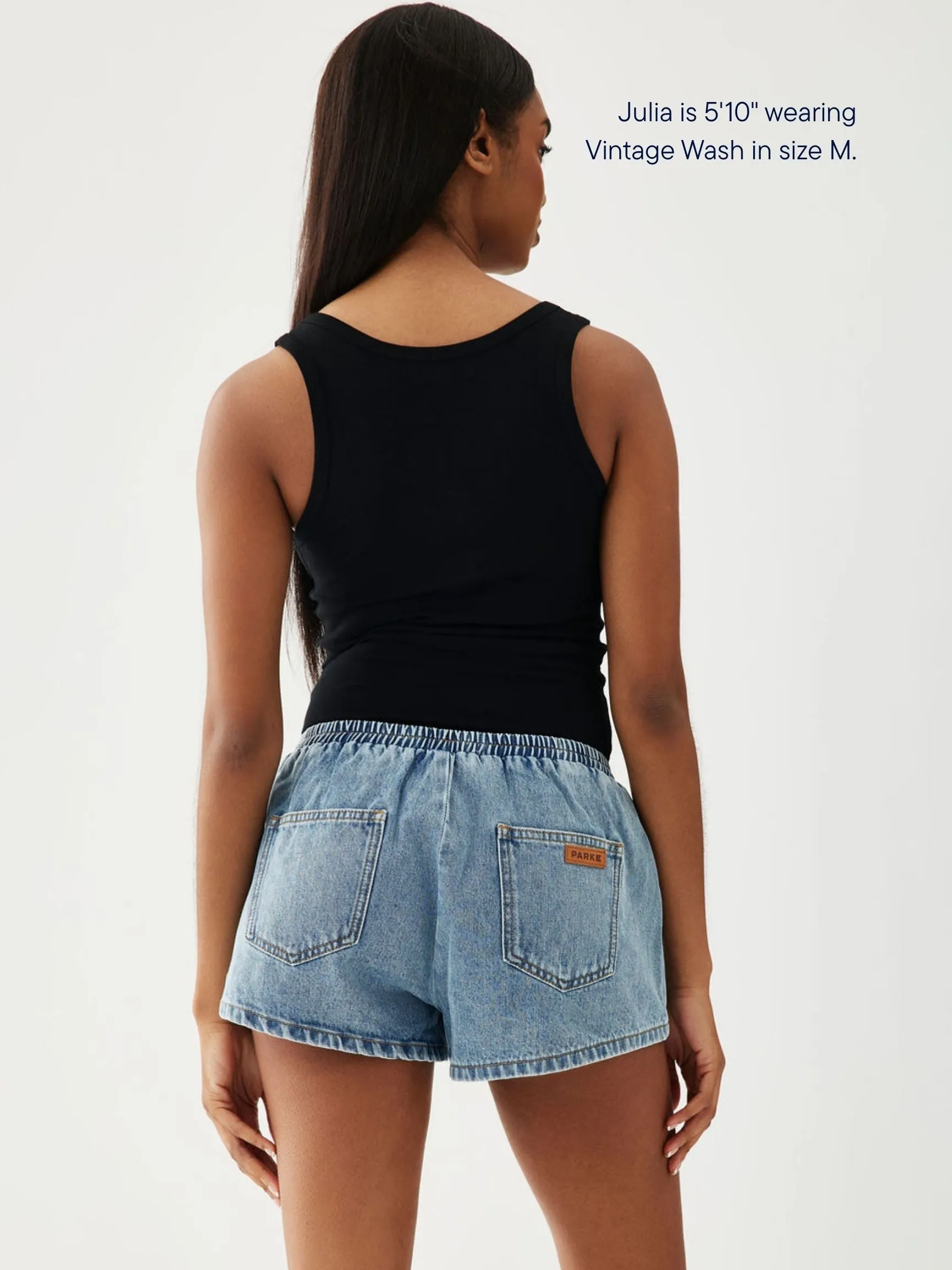 Elastic Denim Short - Vintage Wash sold by Parke Official product image thumbnail 3
