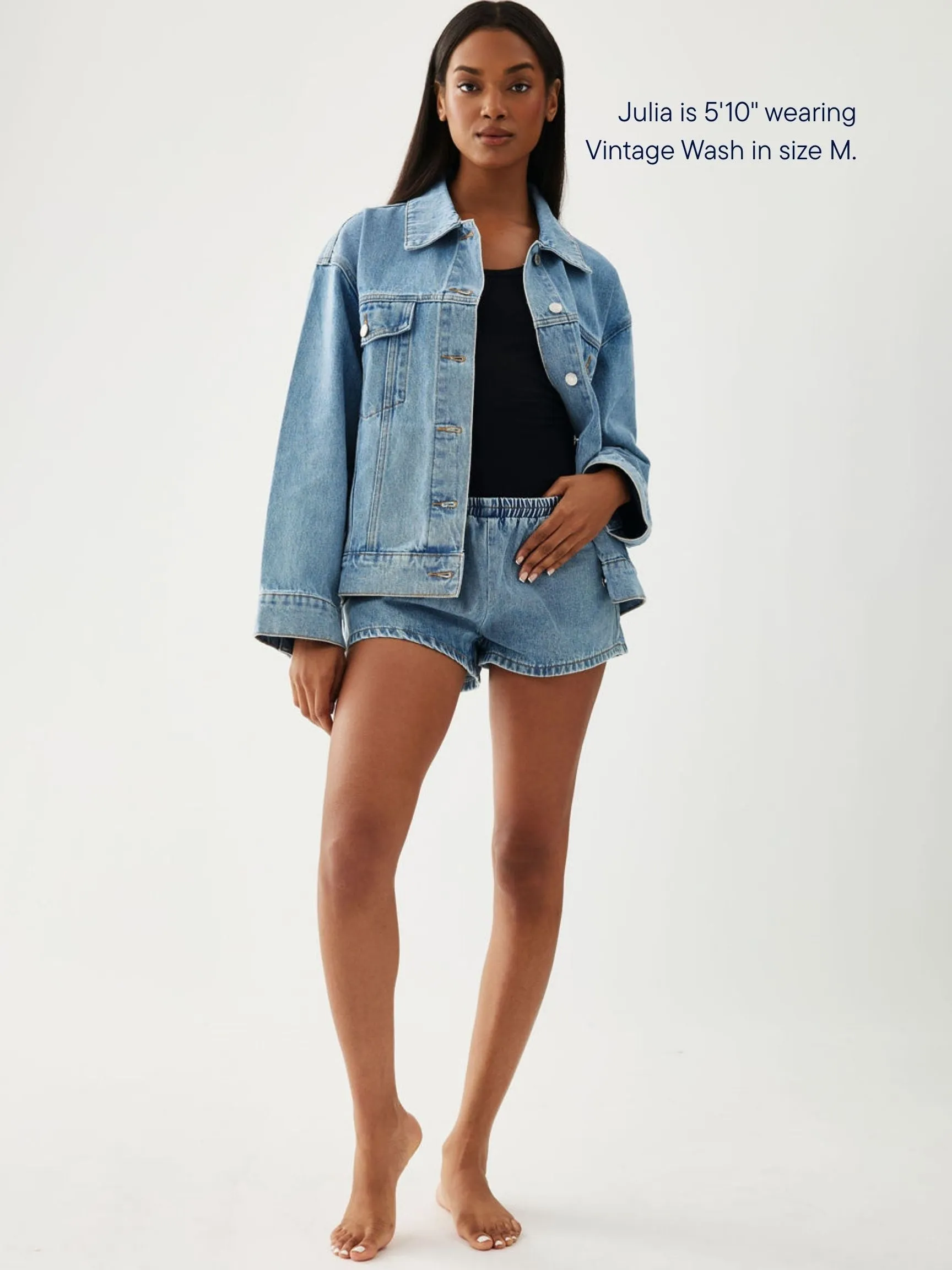 Elastic Denim Short - Vintage Wash sold by Parke Official product image thumbnail 2