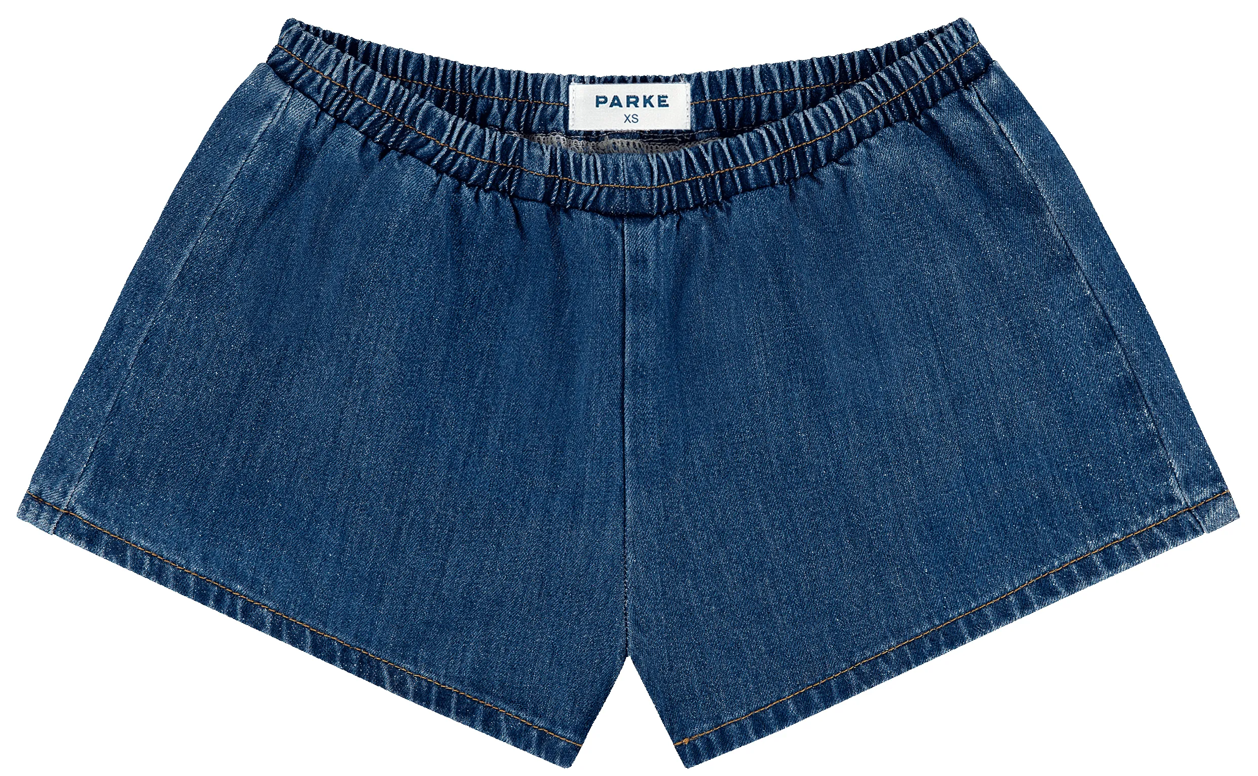 Elastic Denim Short - Medium Wash sold by Parke Official