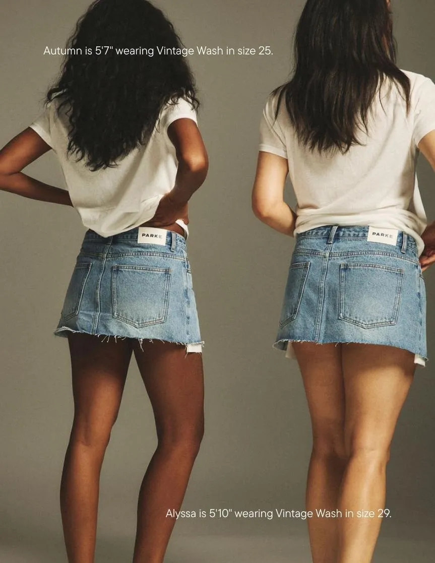 Denim Mini Skirt - Vintage Wash sold by Parke Official product image thumbnail 3
