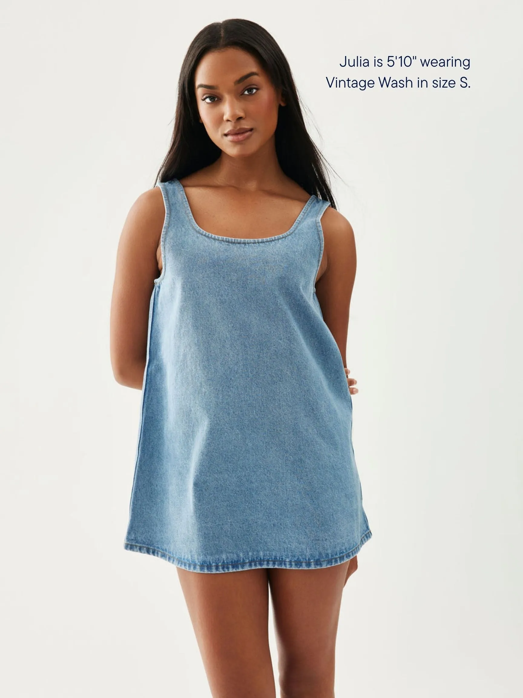 Denim Mini Dress - Vintage Wash sold by Parke Official product image thumbnail 2
