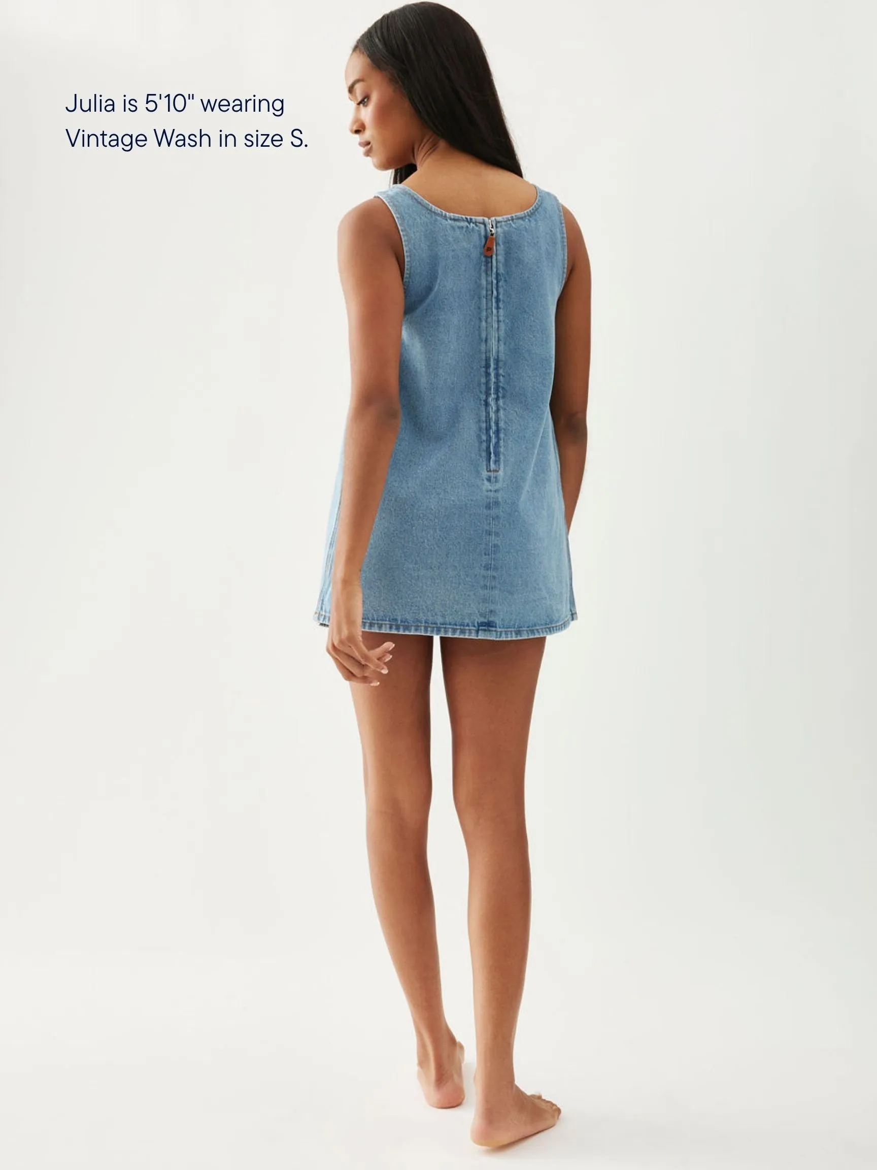 Denim Mini Dress - Vintage Wash sold by Parke Official product image thumbnail 3
