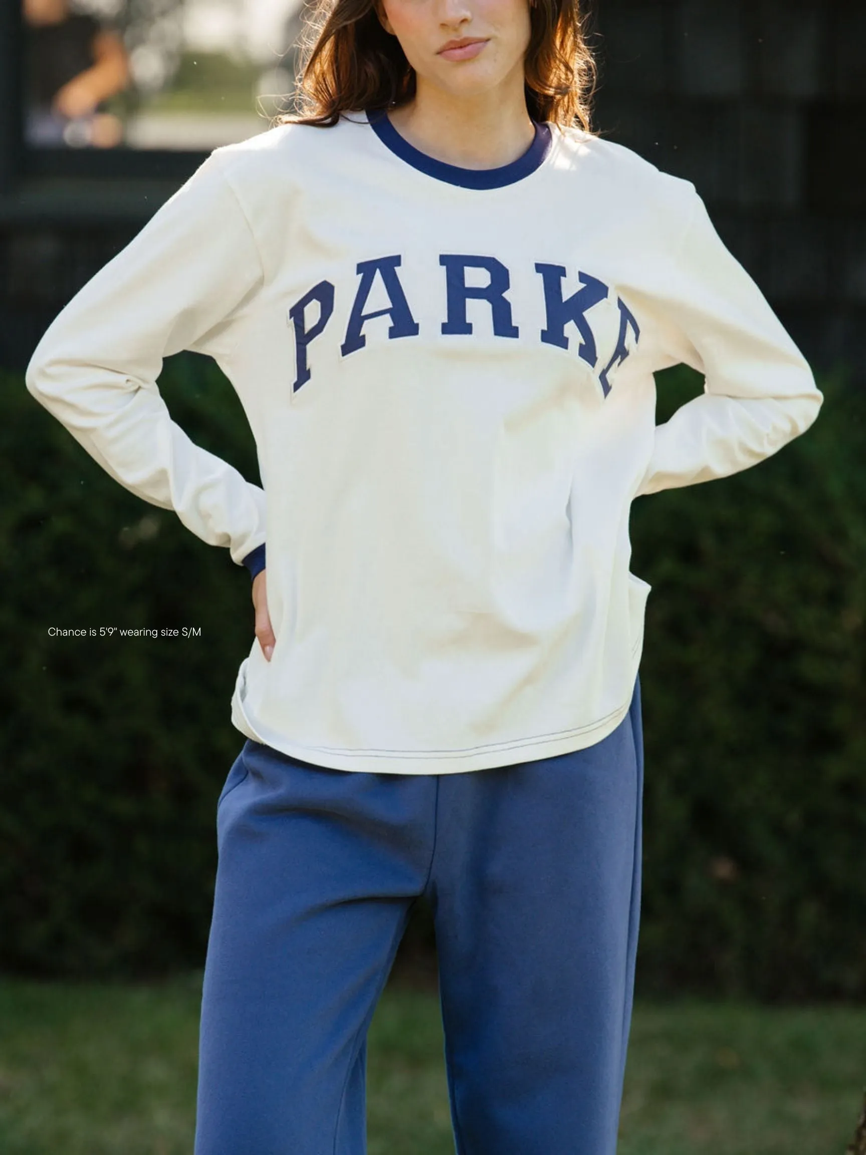 Varsity Long Sleeve T-Shirt - Crown Blue sold by Parke Official product image thumbnail 2