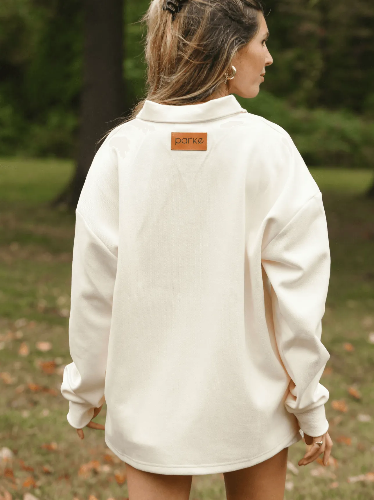 Long Sleeve Polo - Cream sold by Parke Official product image thumbnail 3