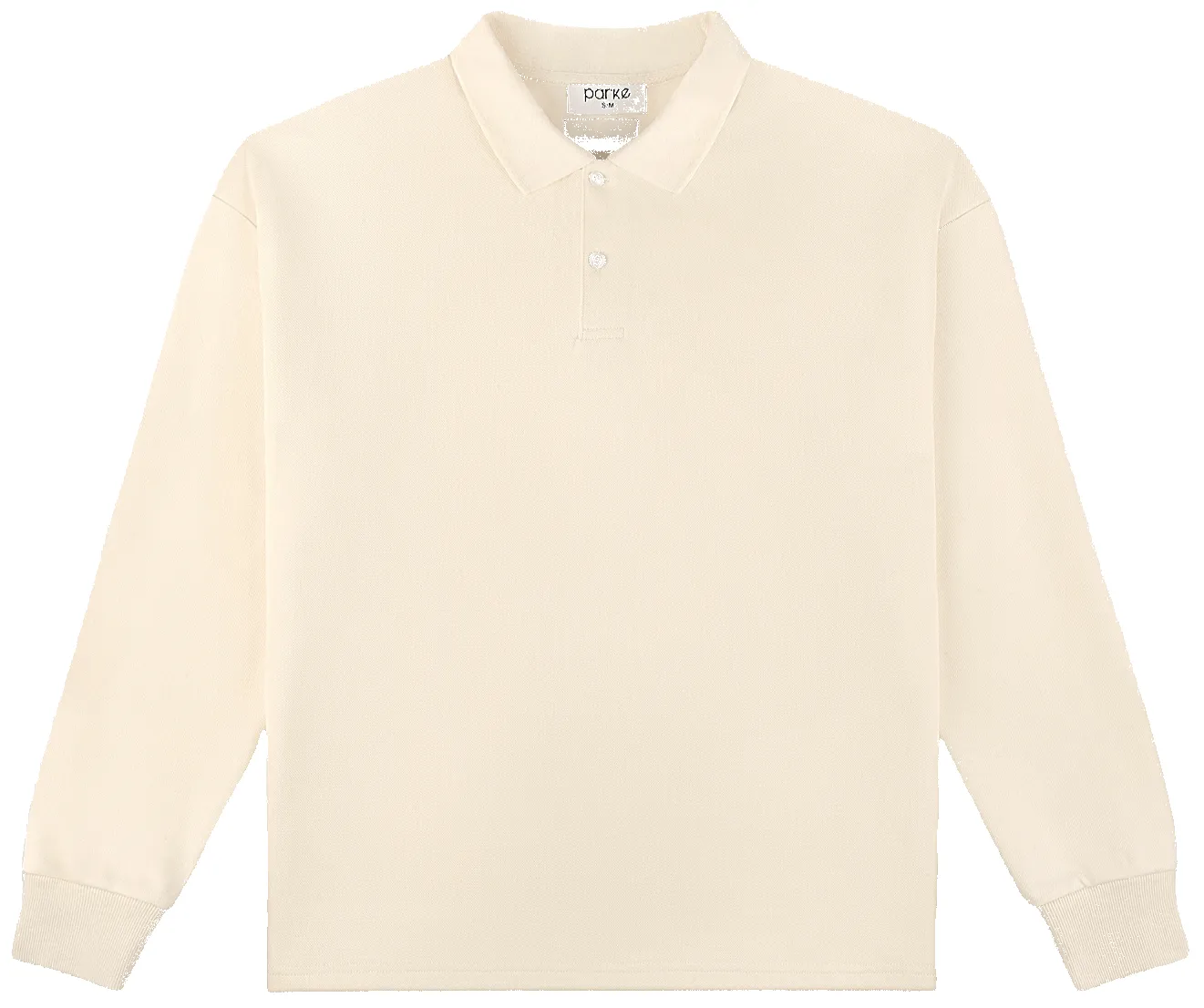 Long Sleeve Polo - Cream sold by Parke Official