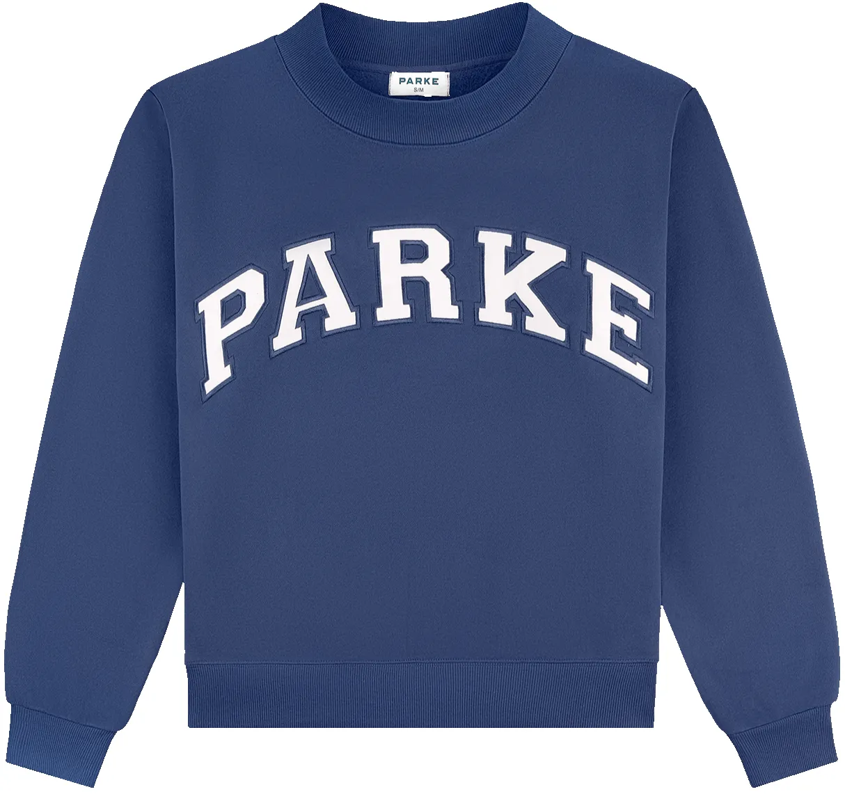 Varsity Mockneck - Crown Blue + White sold by Parke Official