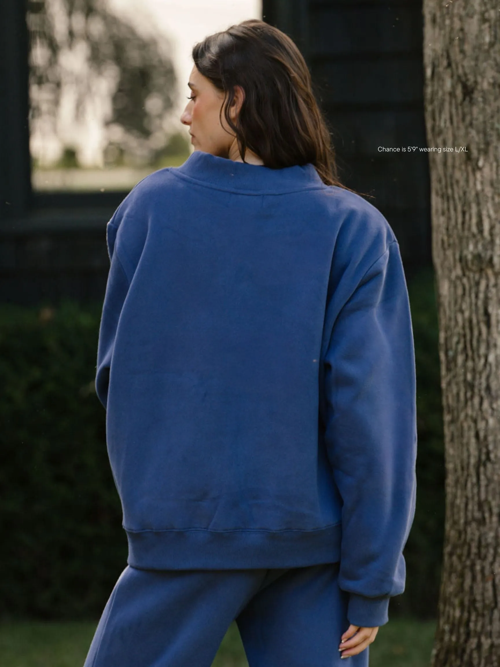 Varsity Mockneck - Crown Blue + White sold by Parke Official product image thumbnail 4