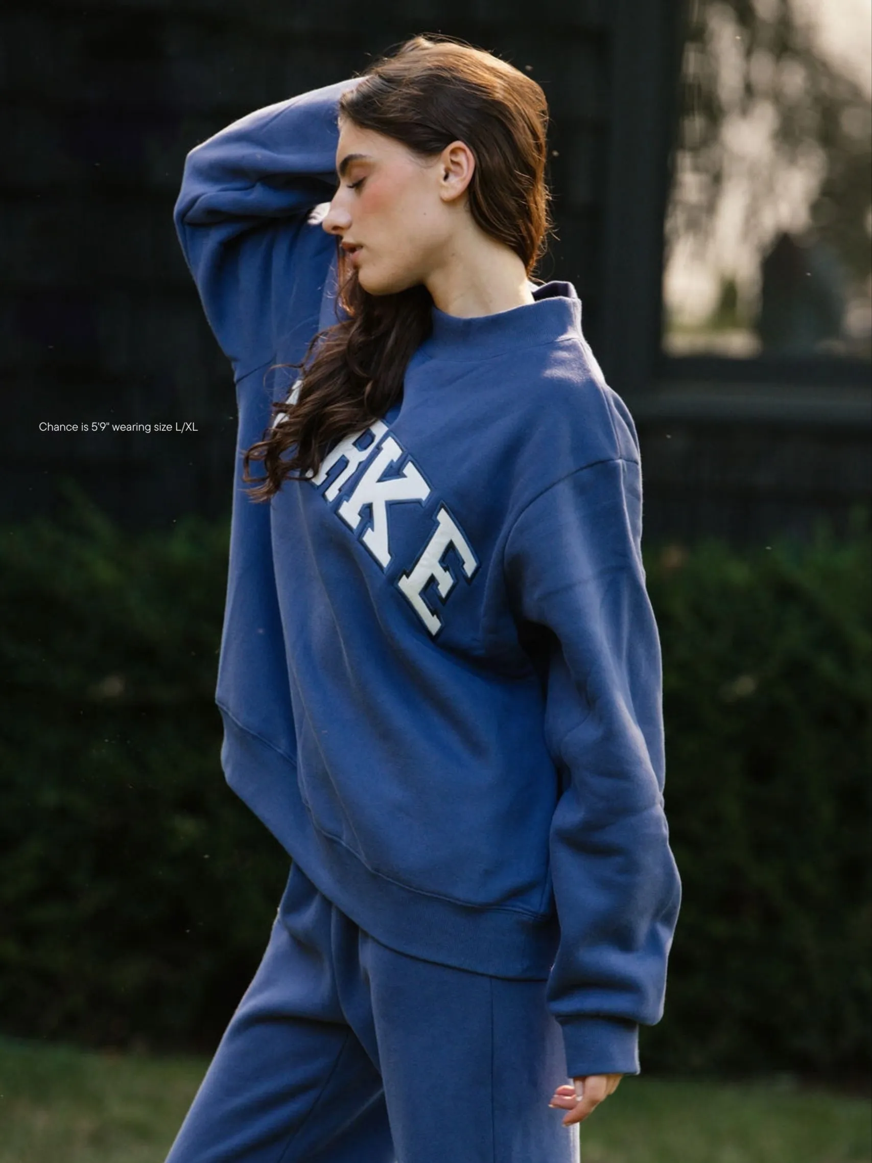 Varsity Mockneck - Crown Blue + White sold by Parke Official product image thumbnail 3
