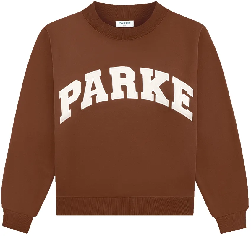 Varsity Mockneck - Mocha + Cloud sold by Parke Official