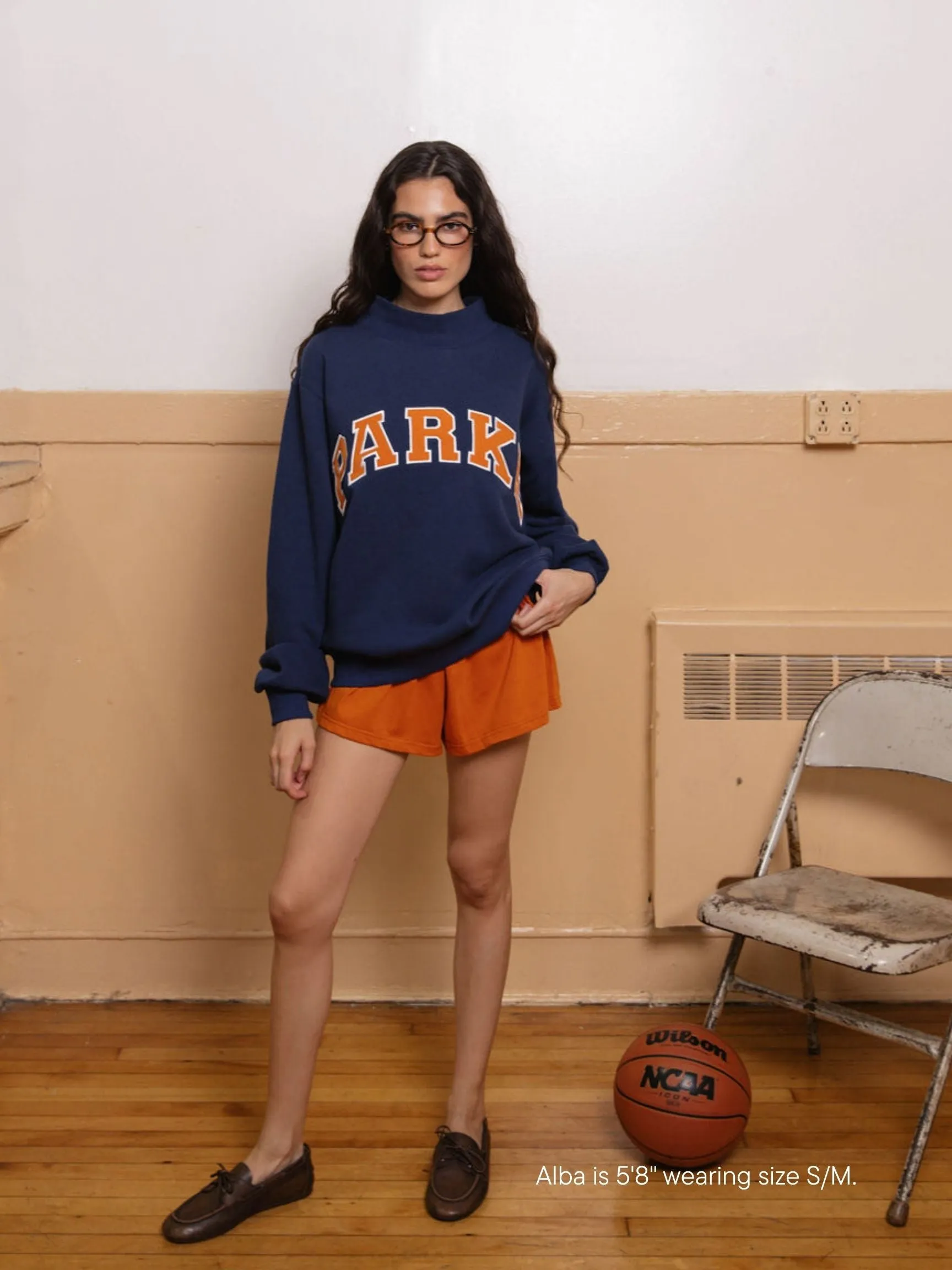 Varsity Mockneck - Denim + Amber sold by Parke Official product image thumbnail 2