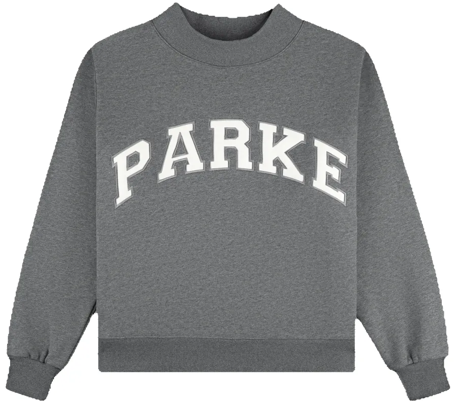 Varsity Mockneck - Stormy + White sold by Parke Official