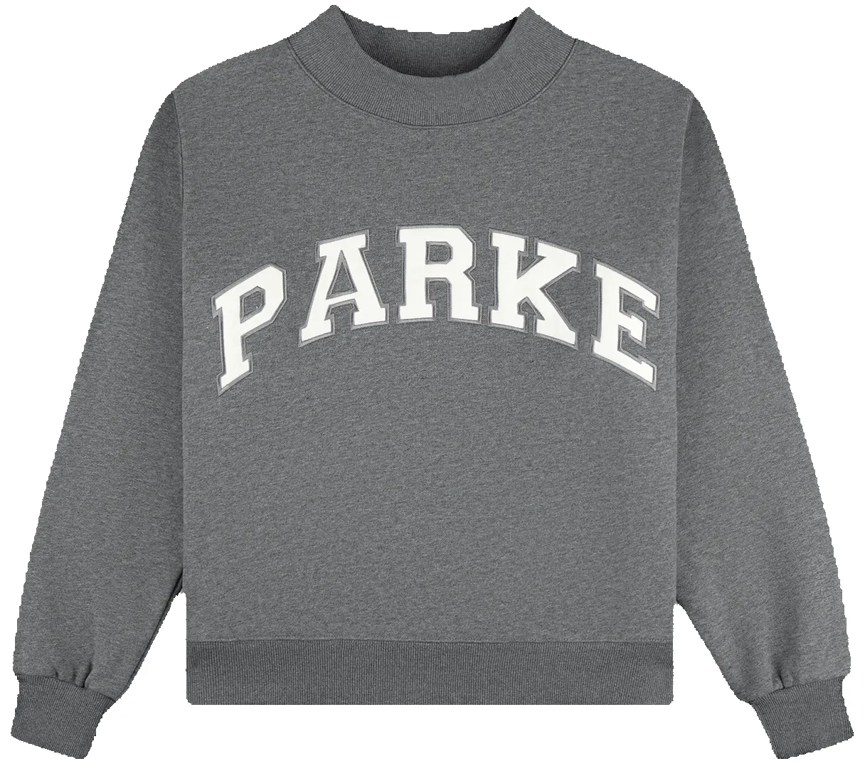 Varsity Mockneck - Stormy + White sold by Parke Official