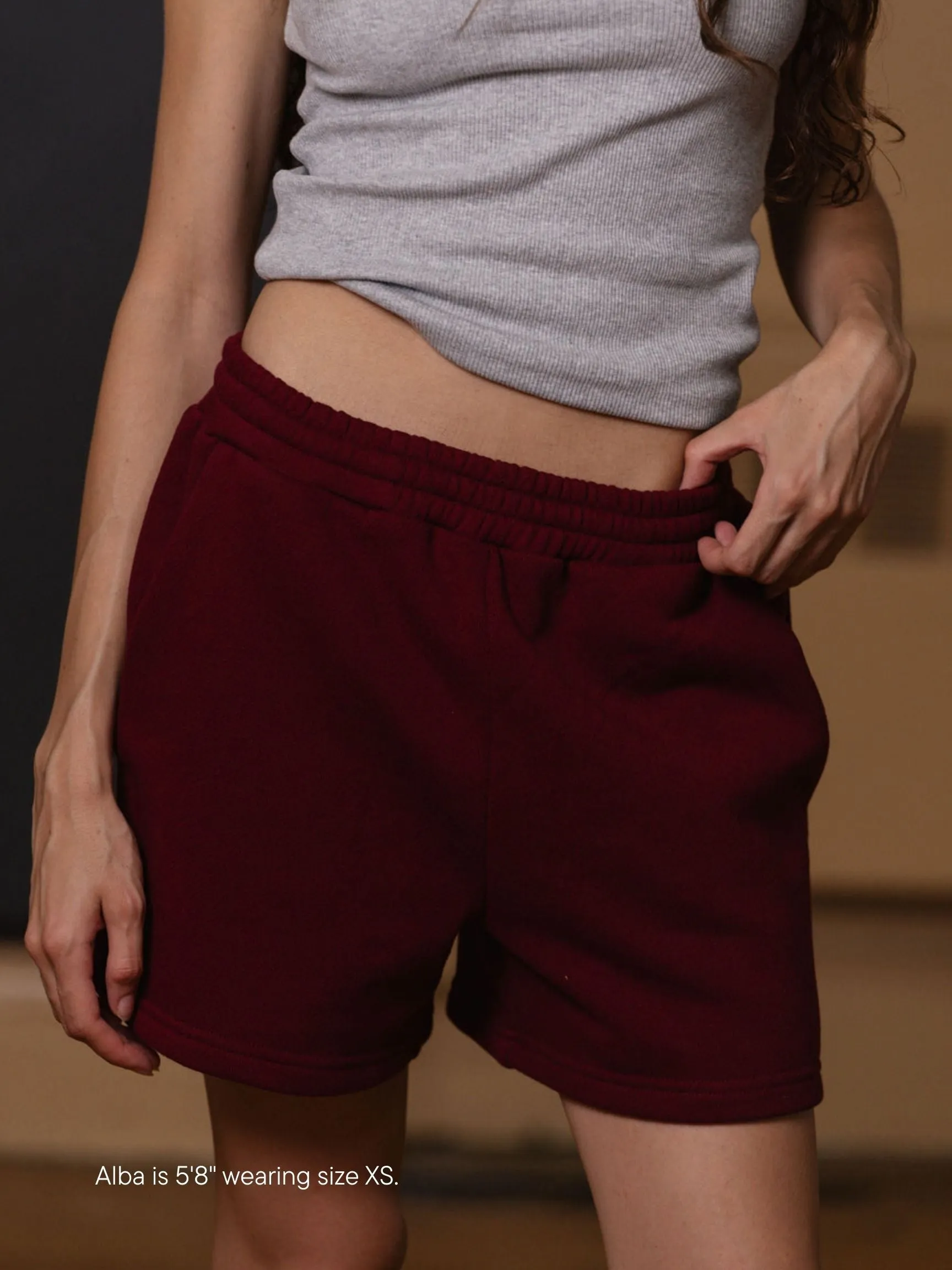 Lounge Sweatshorts - Maroon sold by Parke Official product image thumbnail 3