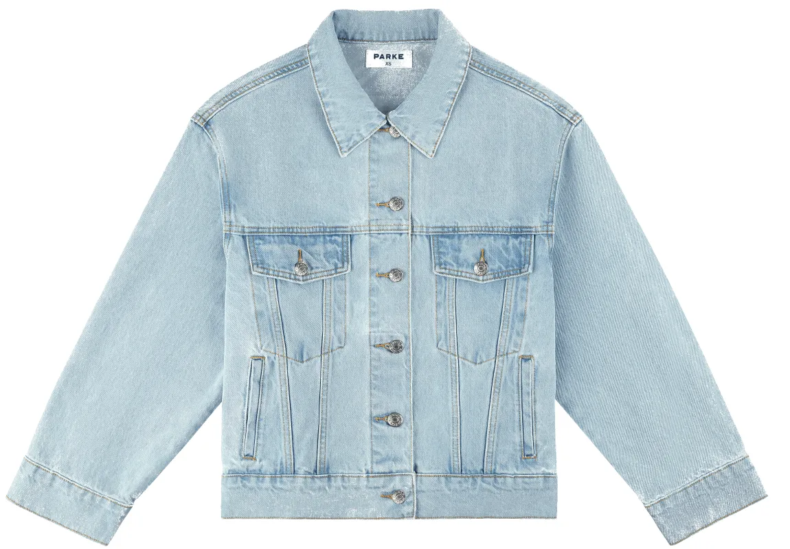 Oversized Denim Jacket - Light Wash sold by Parke Official