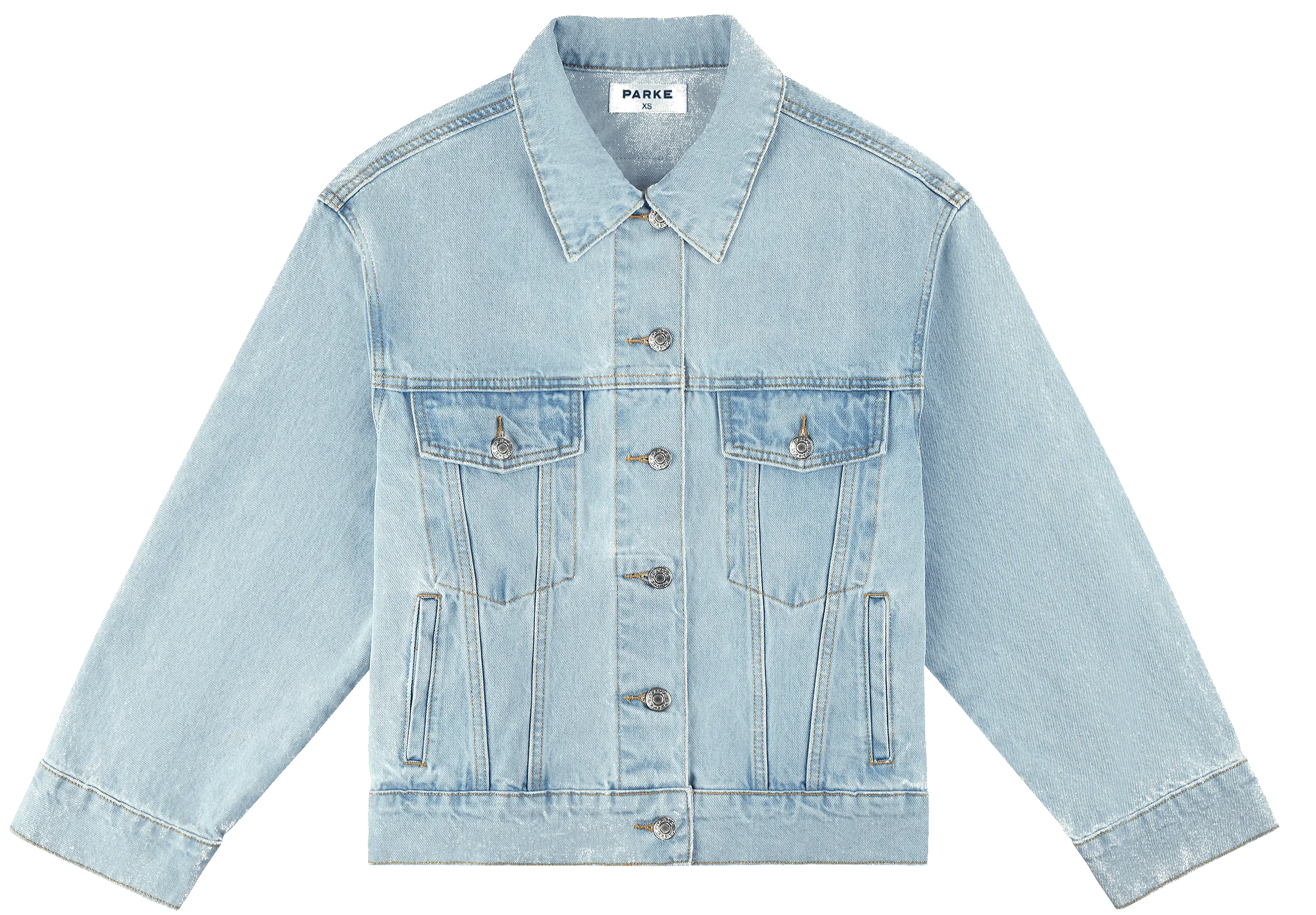 Oversized Denim Jacket - Light Wash sold by Parke Official