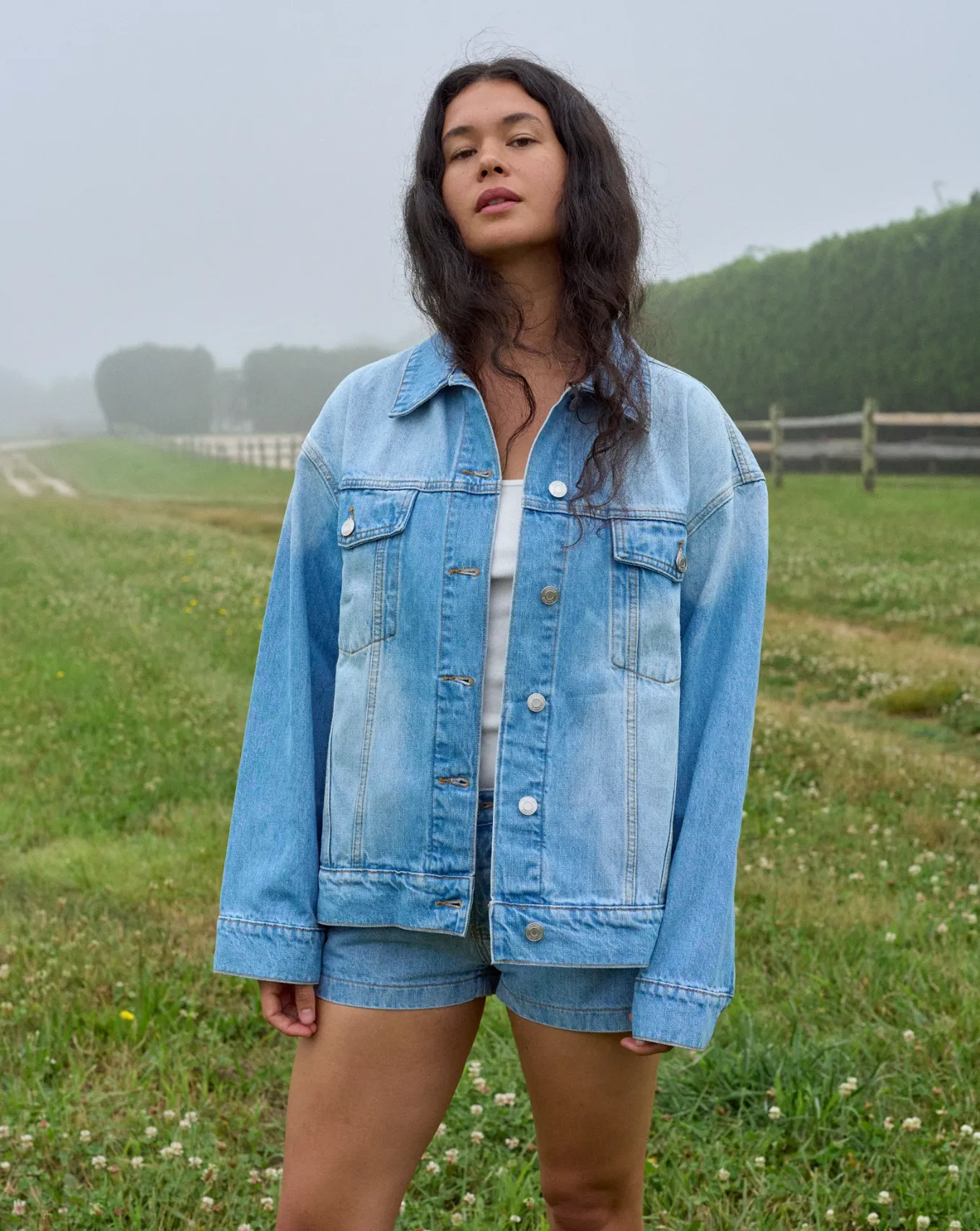 Oversized Denim Jacket - Light Wash sold by Parke Official product image thumbnail 3